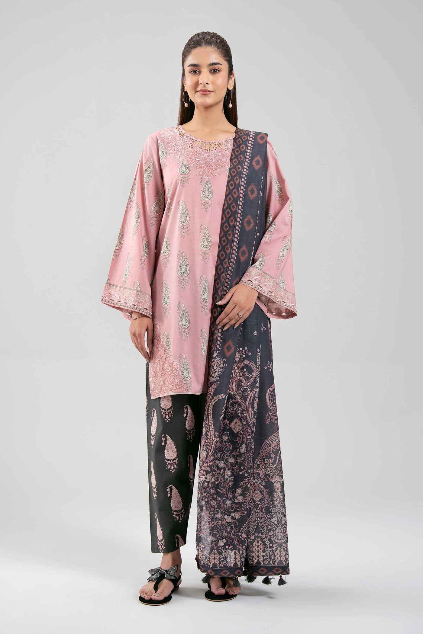 Embroidered Chiffon Saree