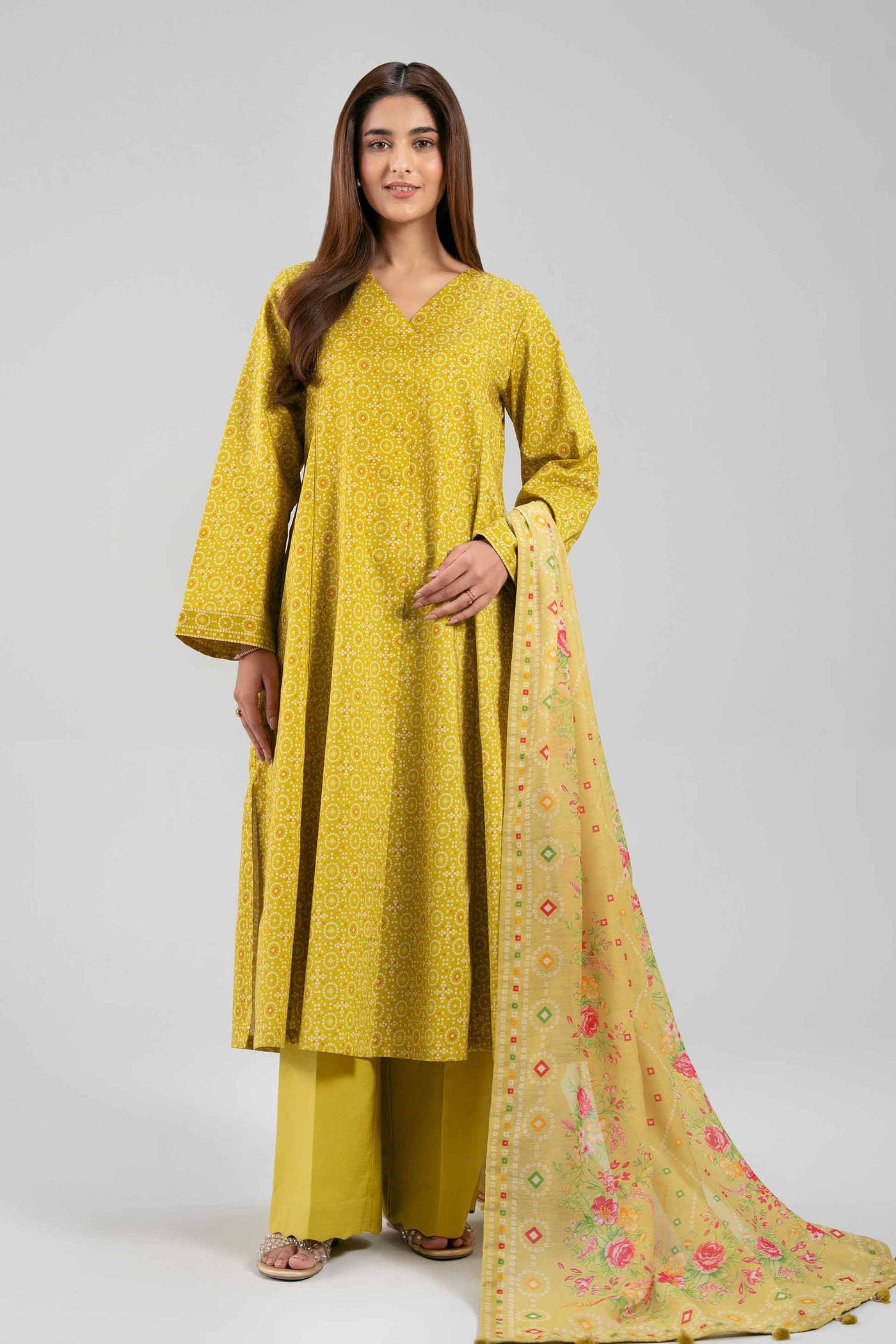 3 Piece Embroidered Dobby Jacquard Suit