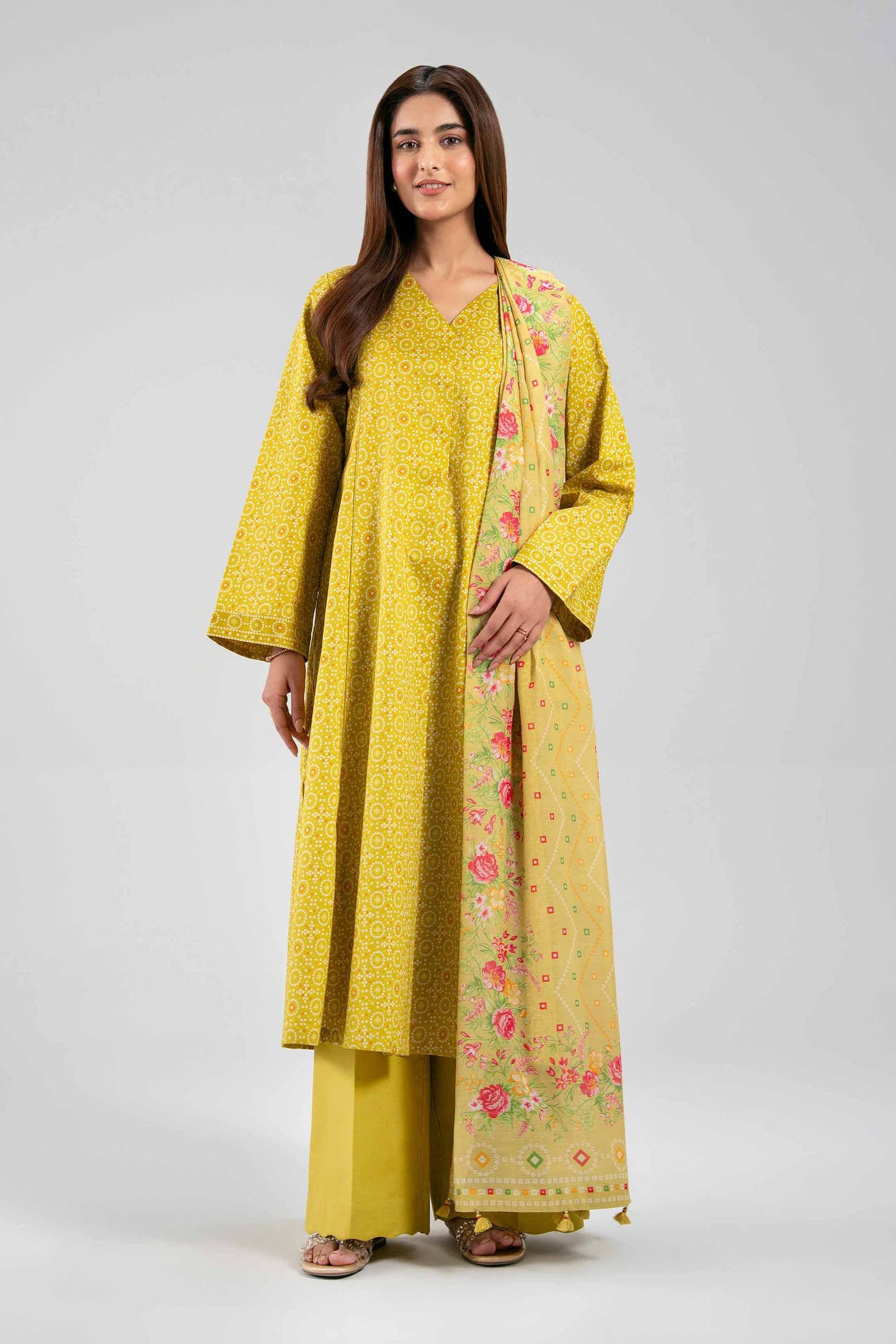 3 Piece Embroidered Dobby Jacquard Suit