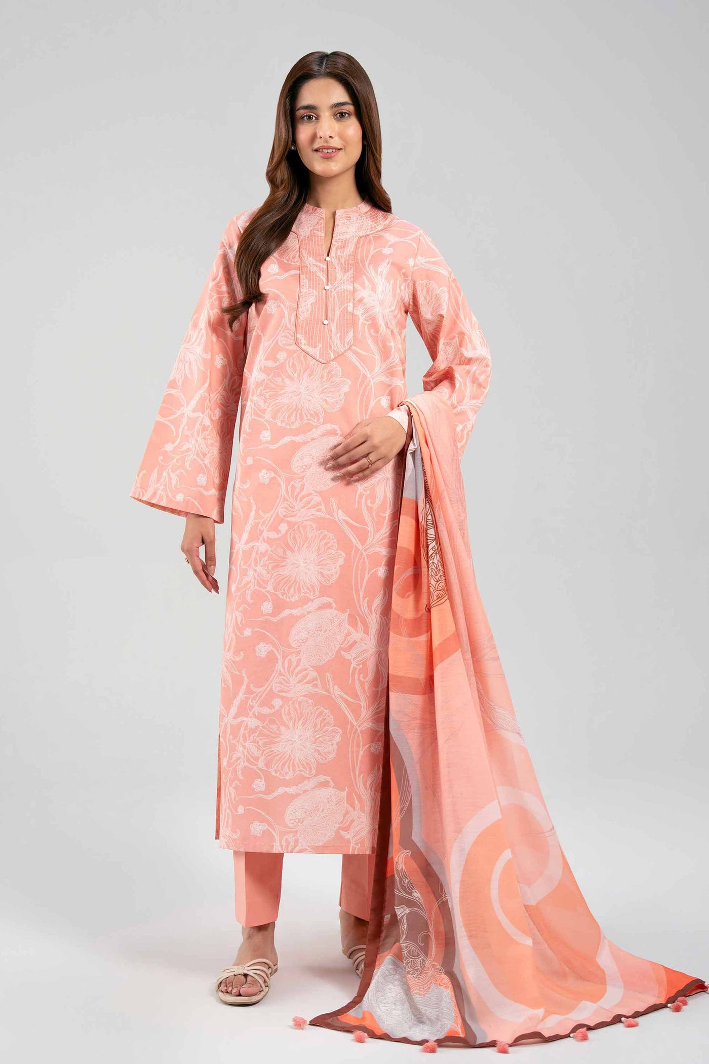 3 Piece Embroidered Lawn Suit