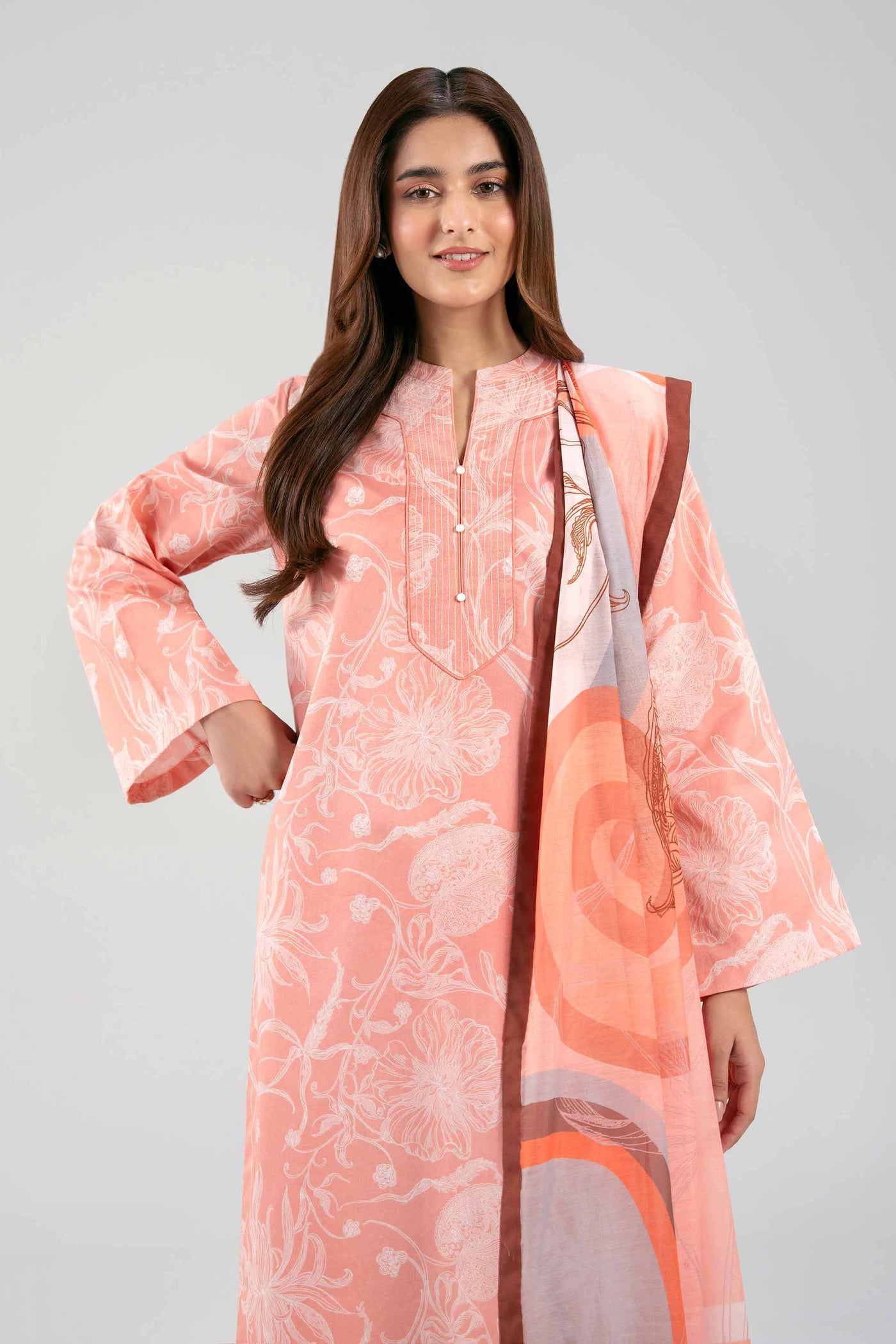 3 Piece Embroidered Lawn Suit