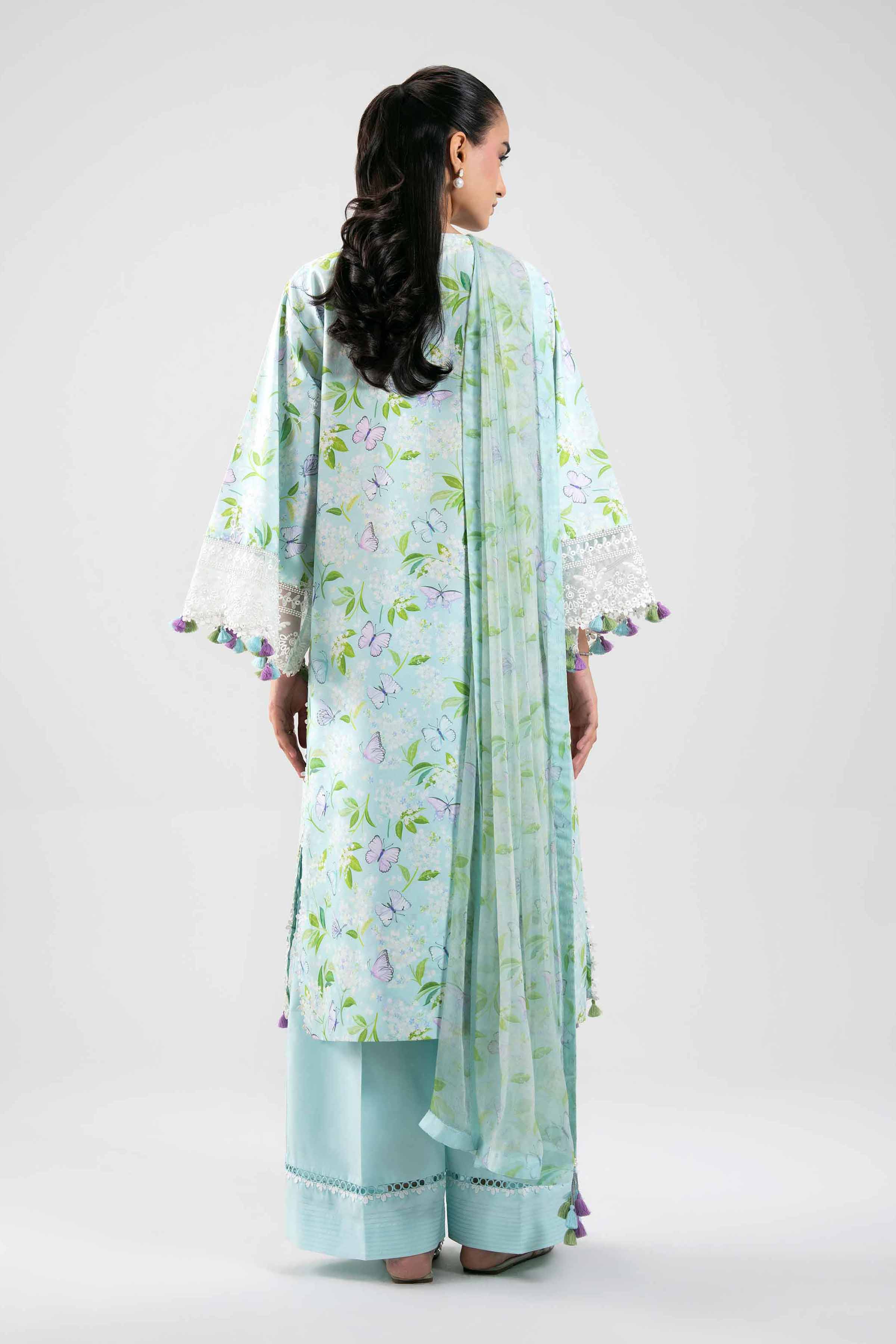 3 Piece - Digital Printed Embroidered Suit - 42601397