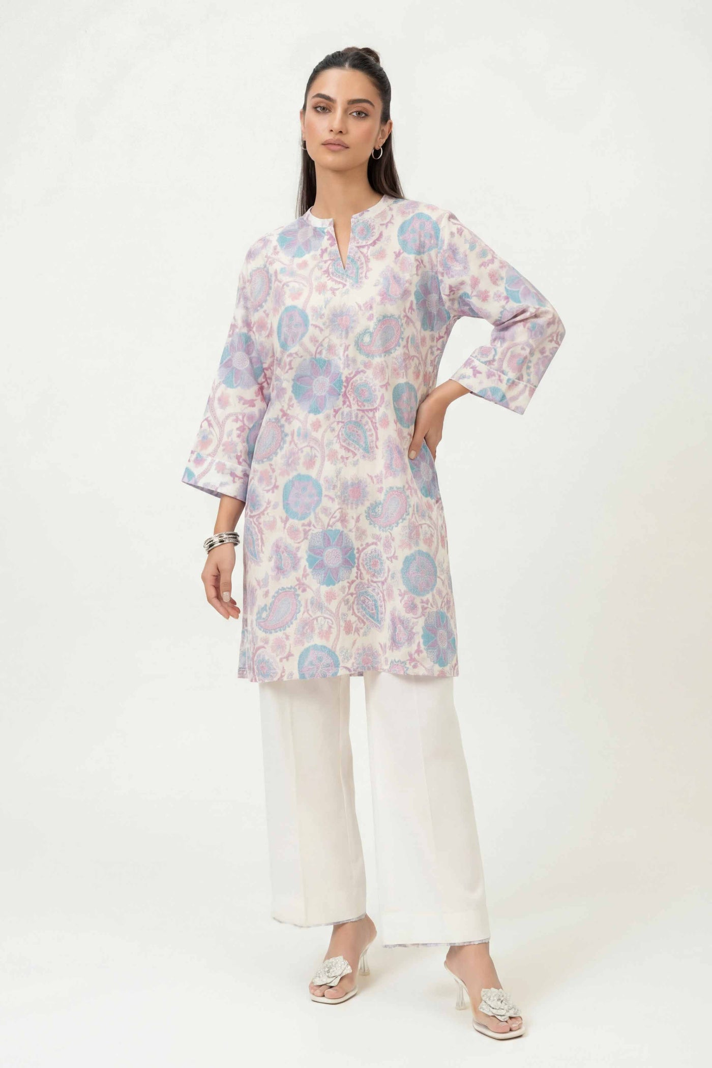Embroidered Lawn Fabric (2Pcs)