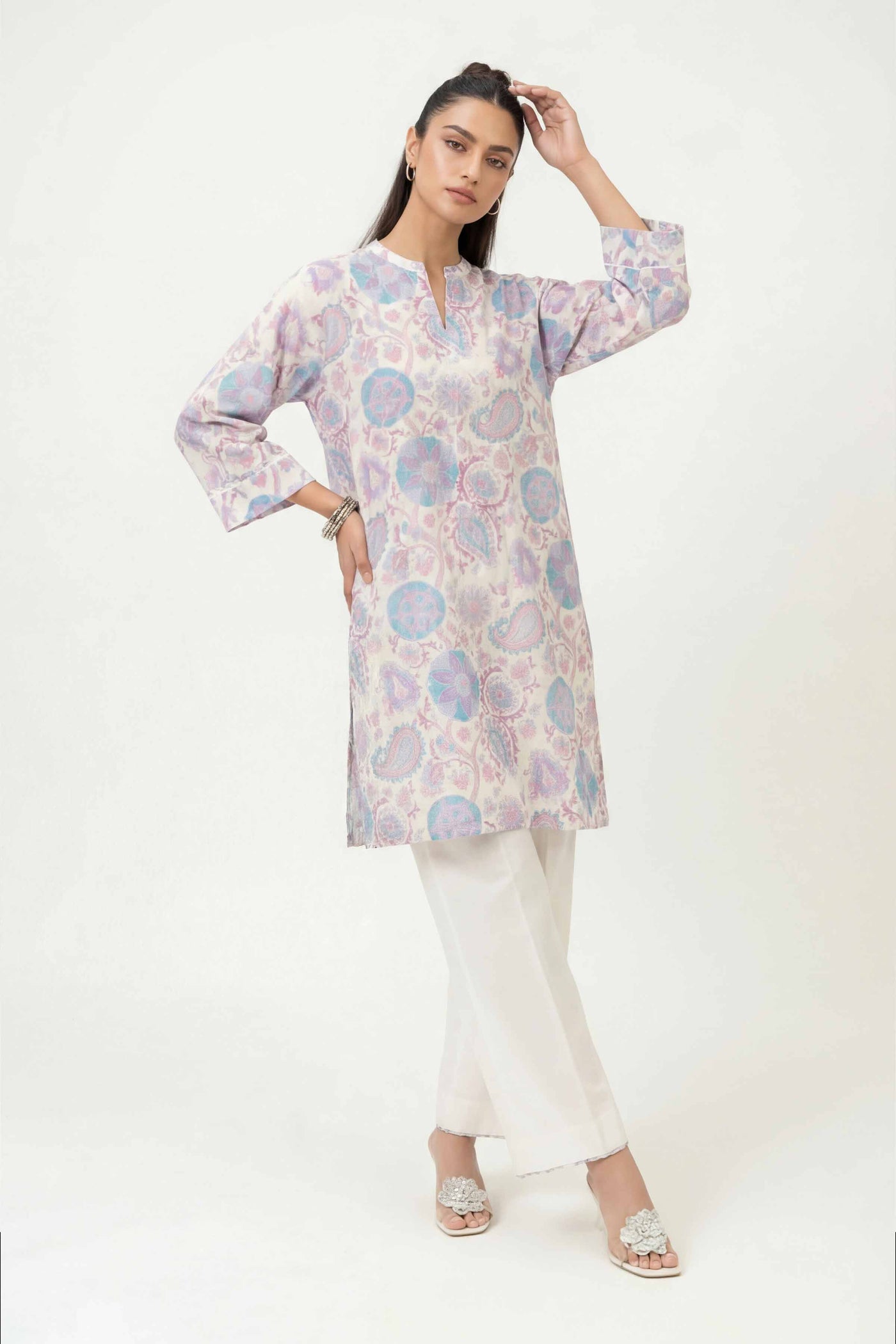 Embroidered Lawn Fabric (2Pcs)