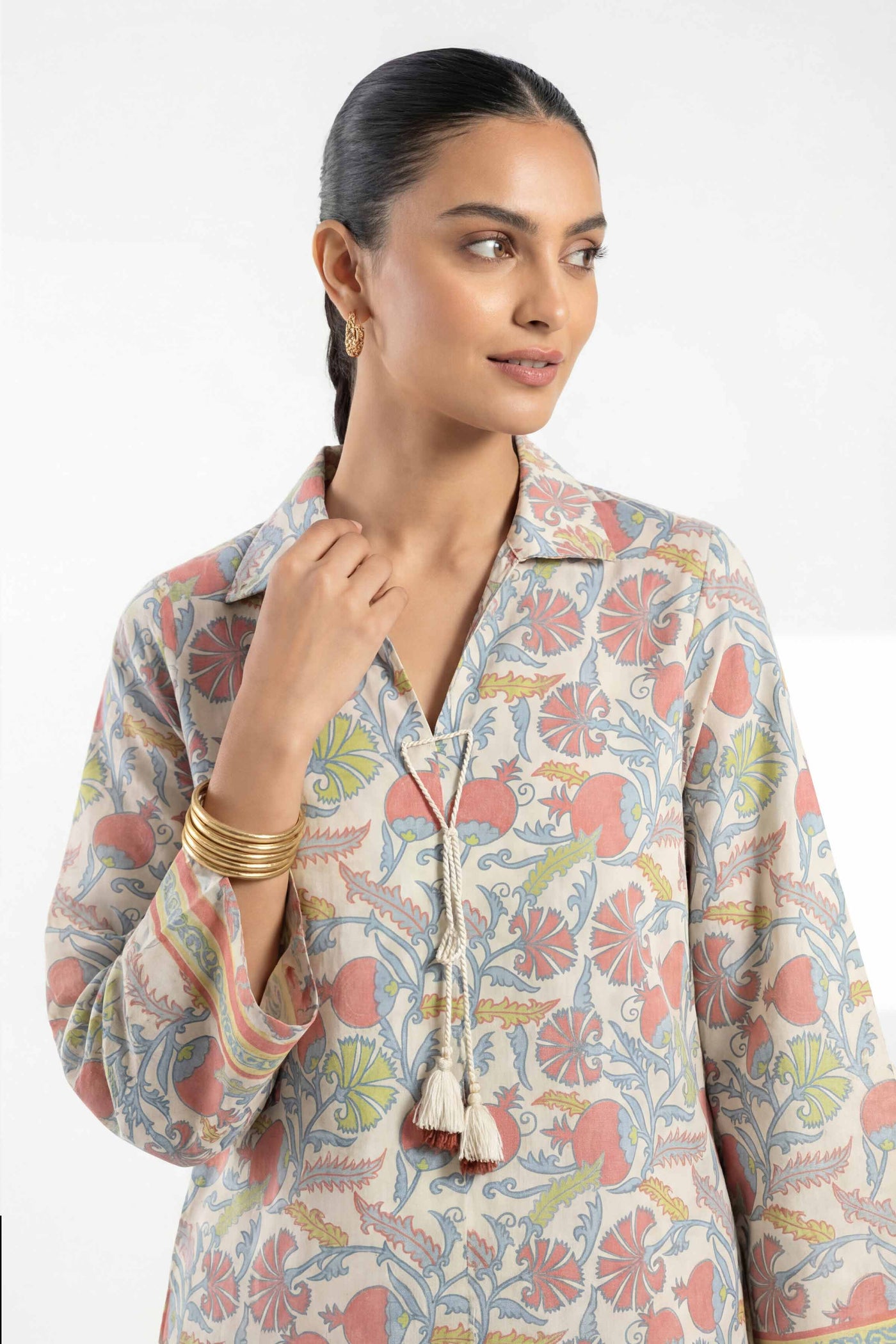 3 Piece Embroidered Tissue Suit