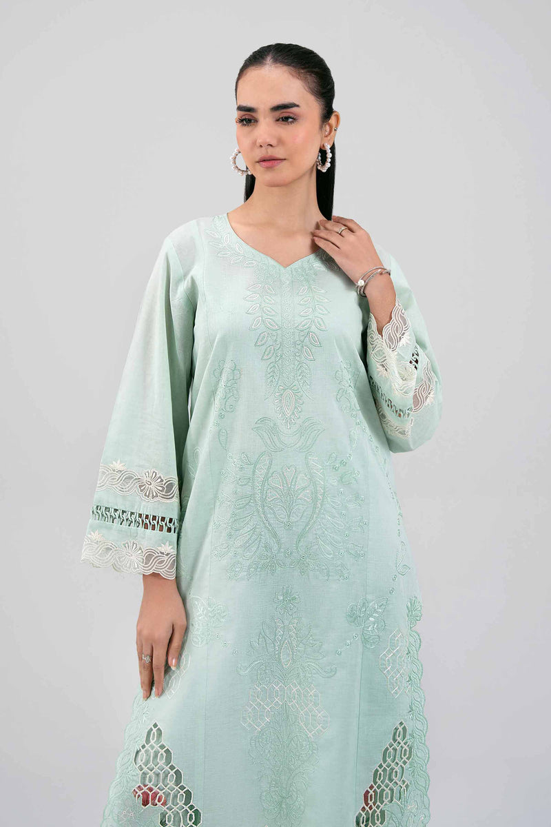 2 Piece - Digital Printed Embroidered Suit - 42601414