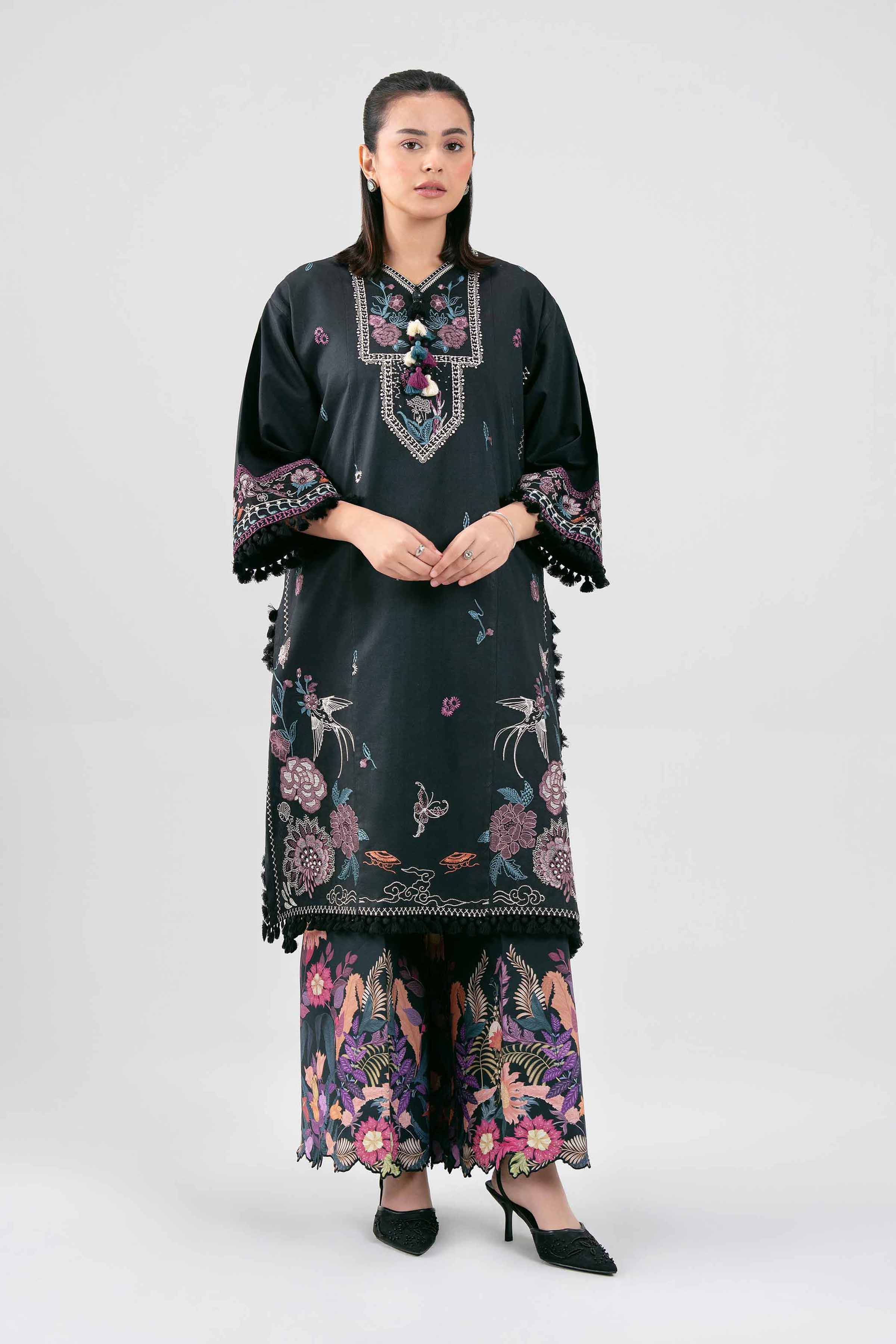 2 Piece - Digital Printed Embroidered Suit - 42601416