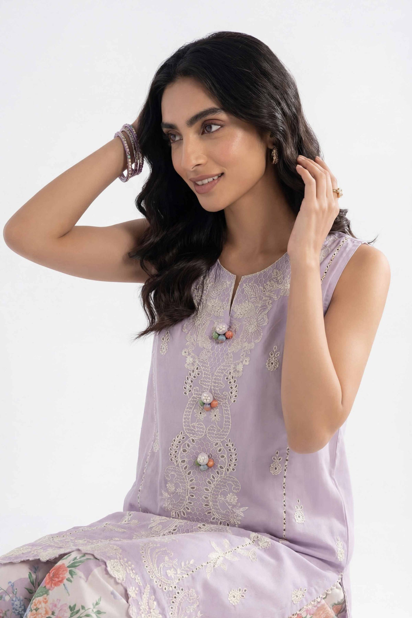 3 Piece Unstitched Embroidered Lawn Suit