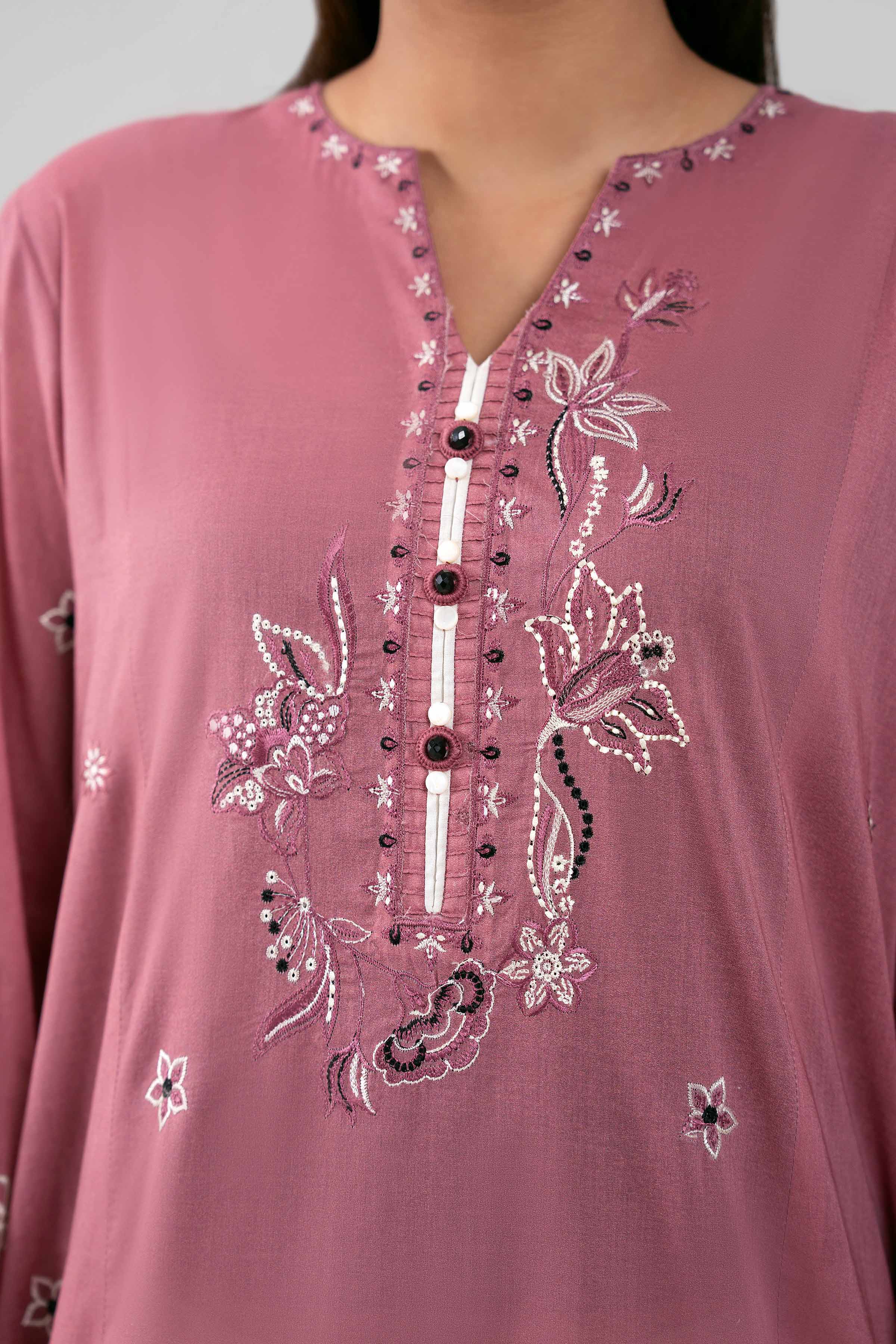 2 Piece - Digital Printed Embroidered Suit - 42601421