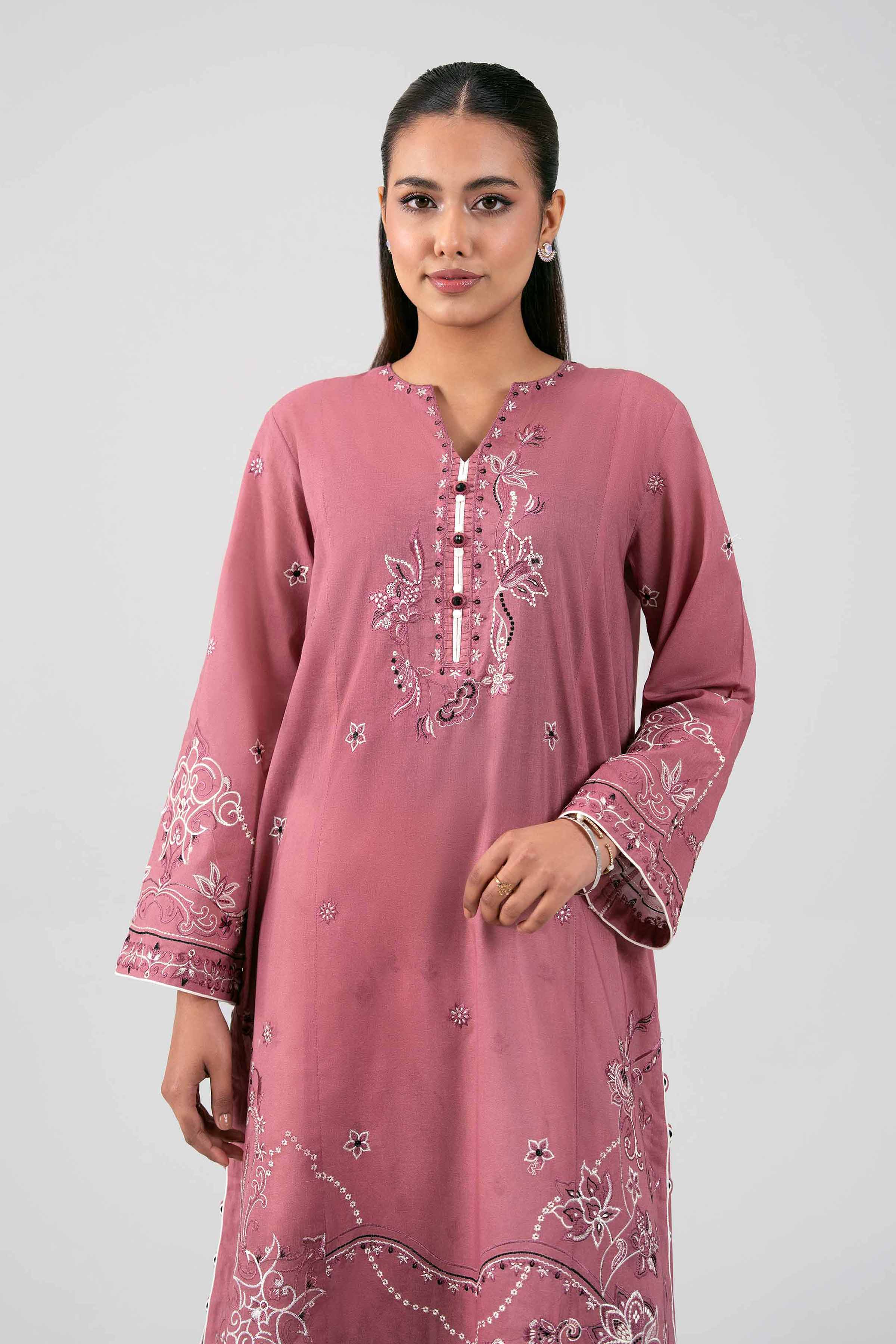 2 Piece - Digital Printed Embroidered Suit - 42601421