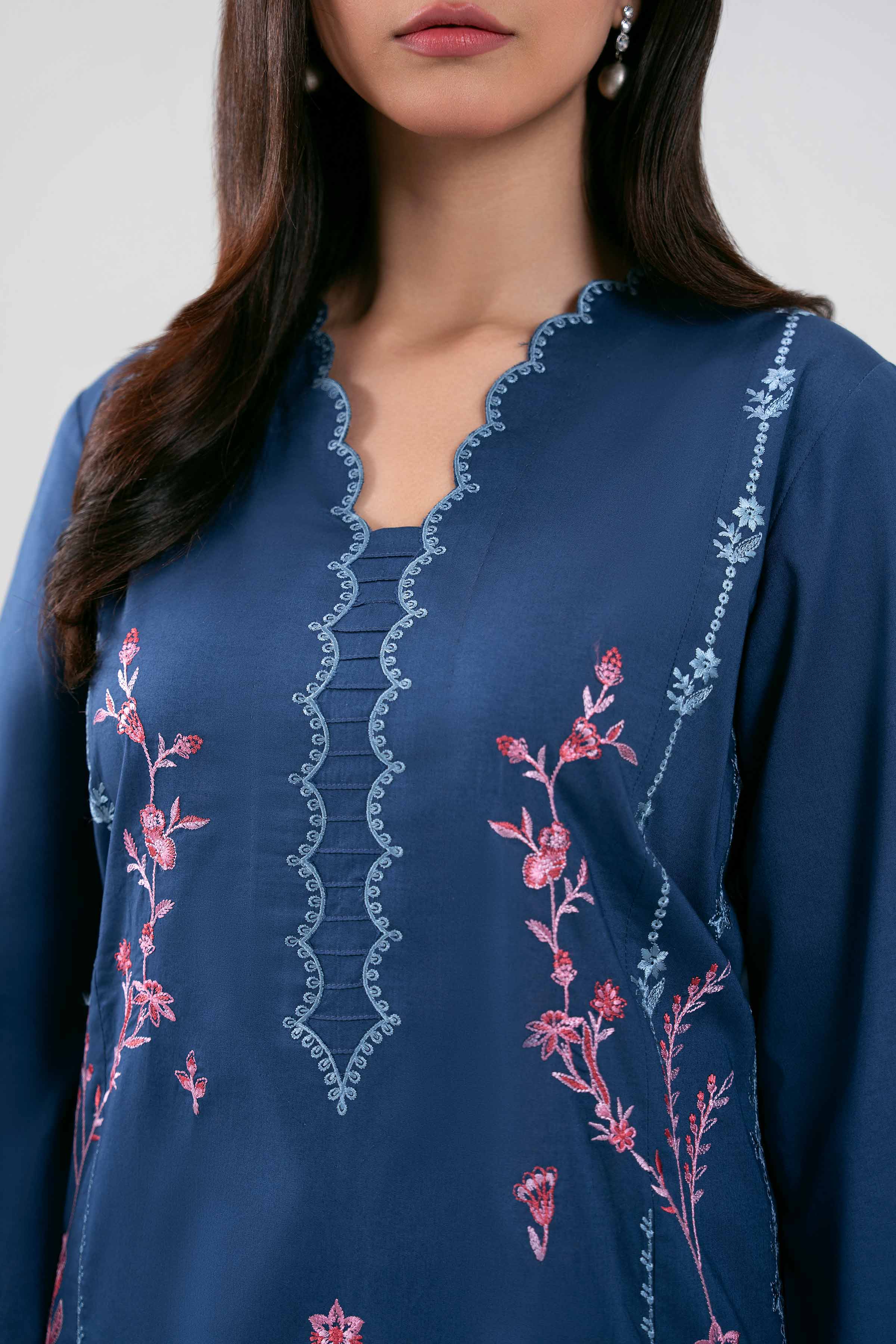 2 Piece - Digital Printed Embroidered Suit - 42601422