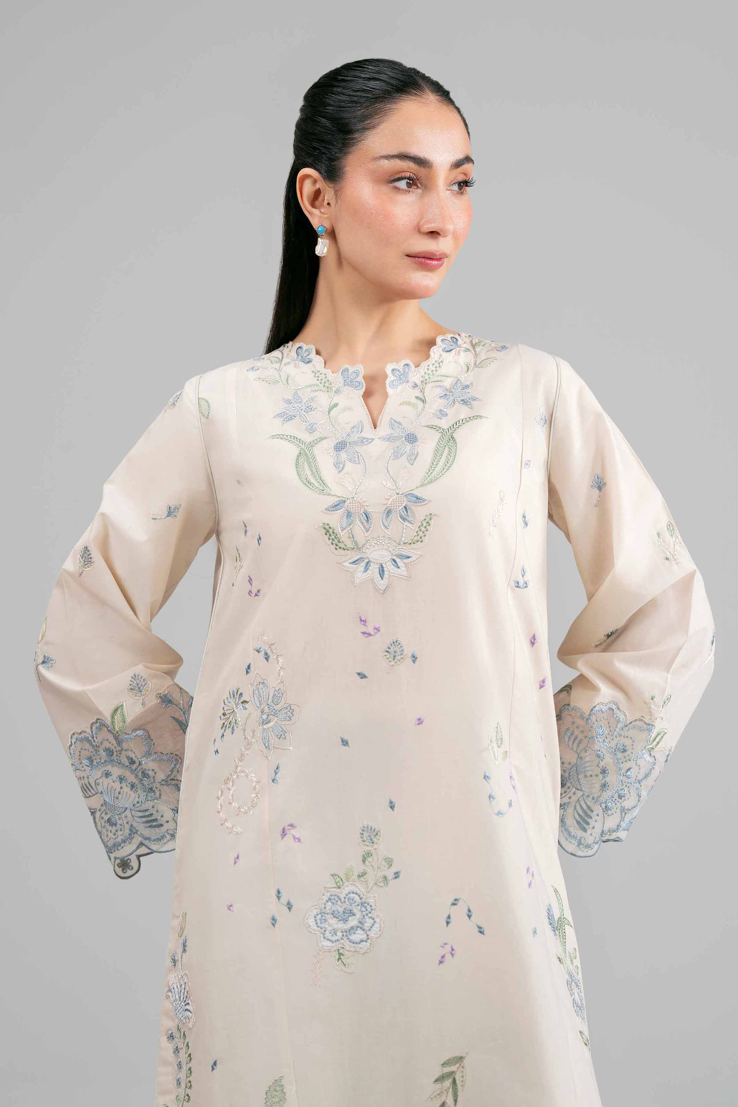 2 Piece - Digital Printed Embroidered Suit - 42601423