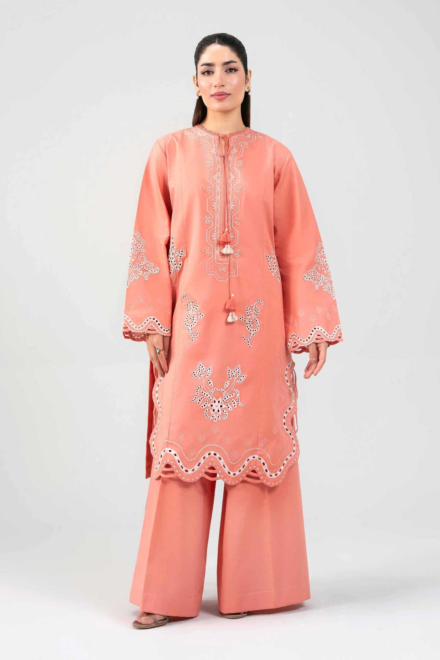 3 Piece Embroidered Organza Suit
