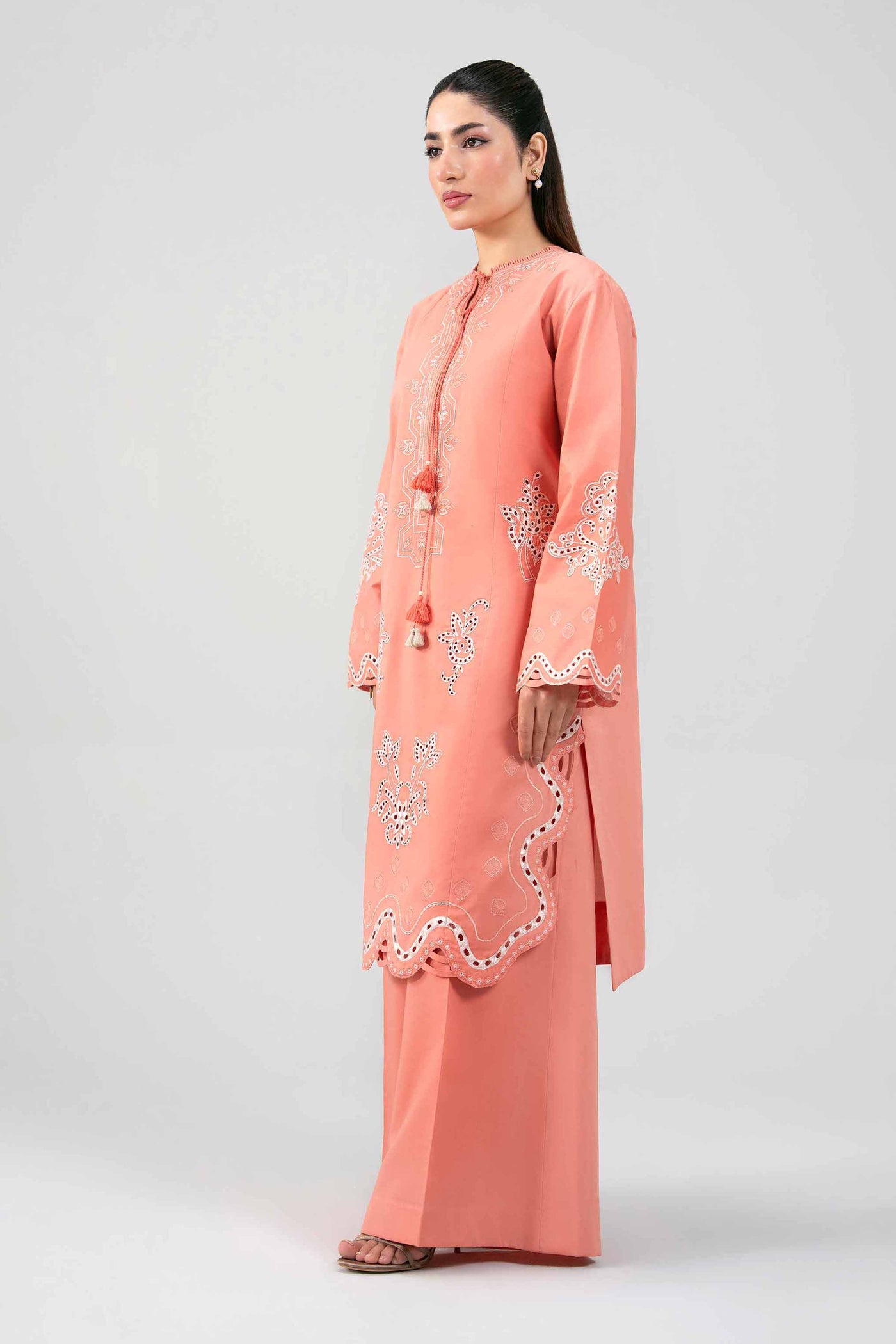 3 Piece Embroidered Organza Suit