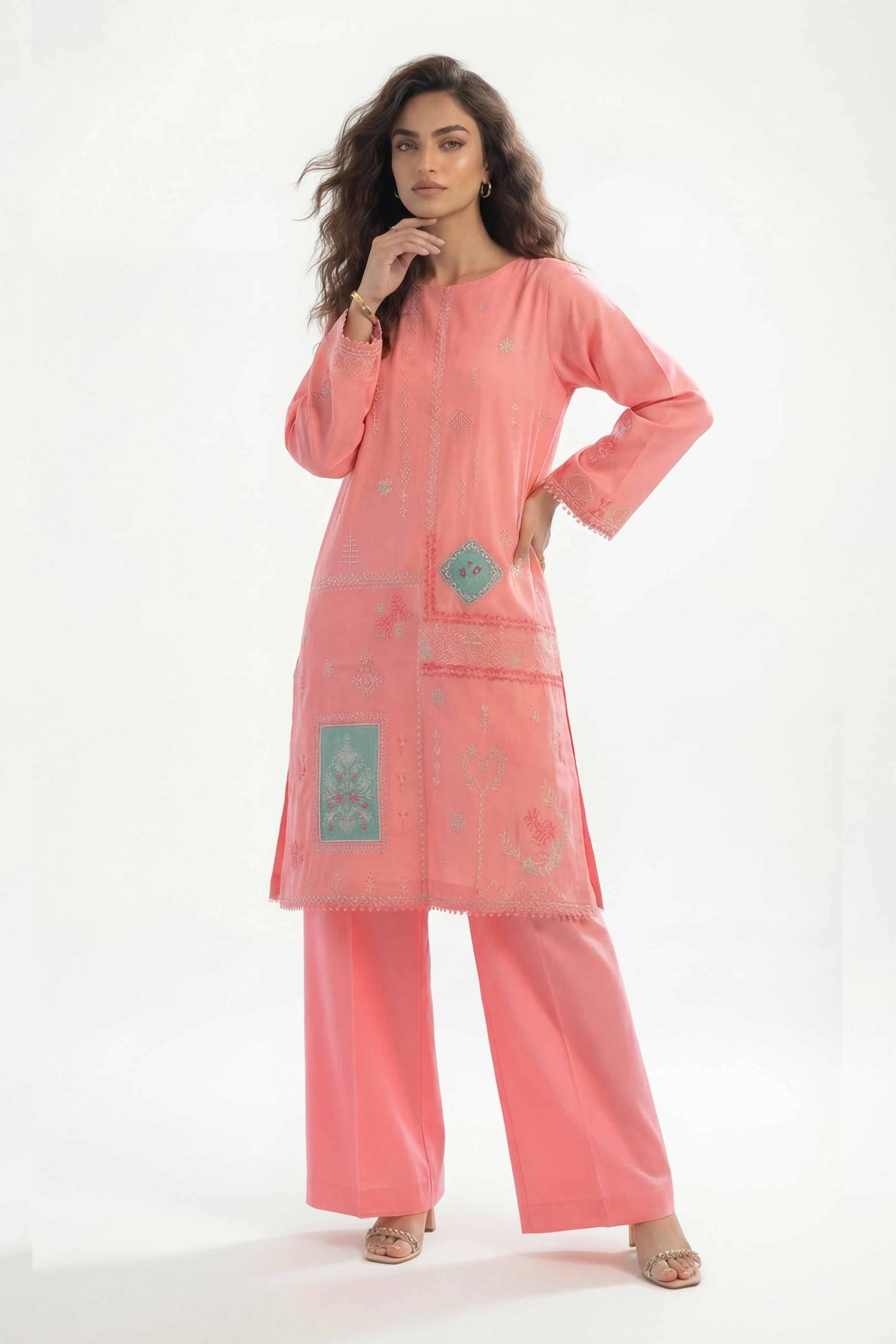 Embroidered Blended Kurta