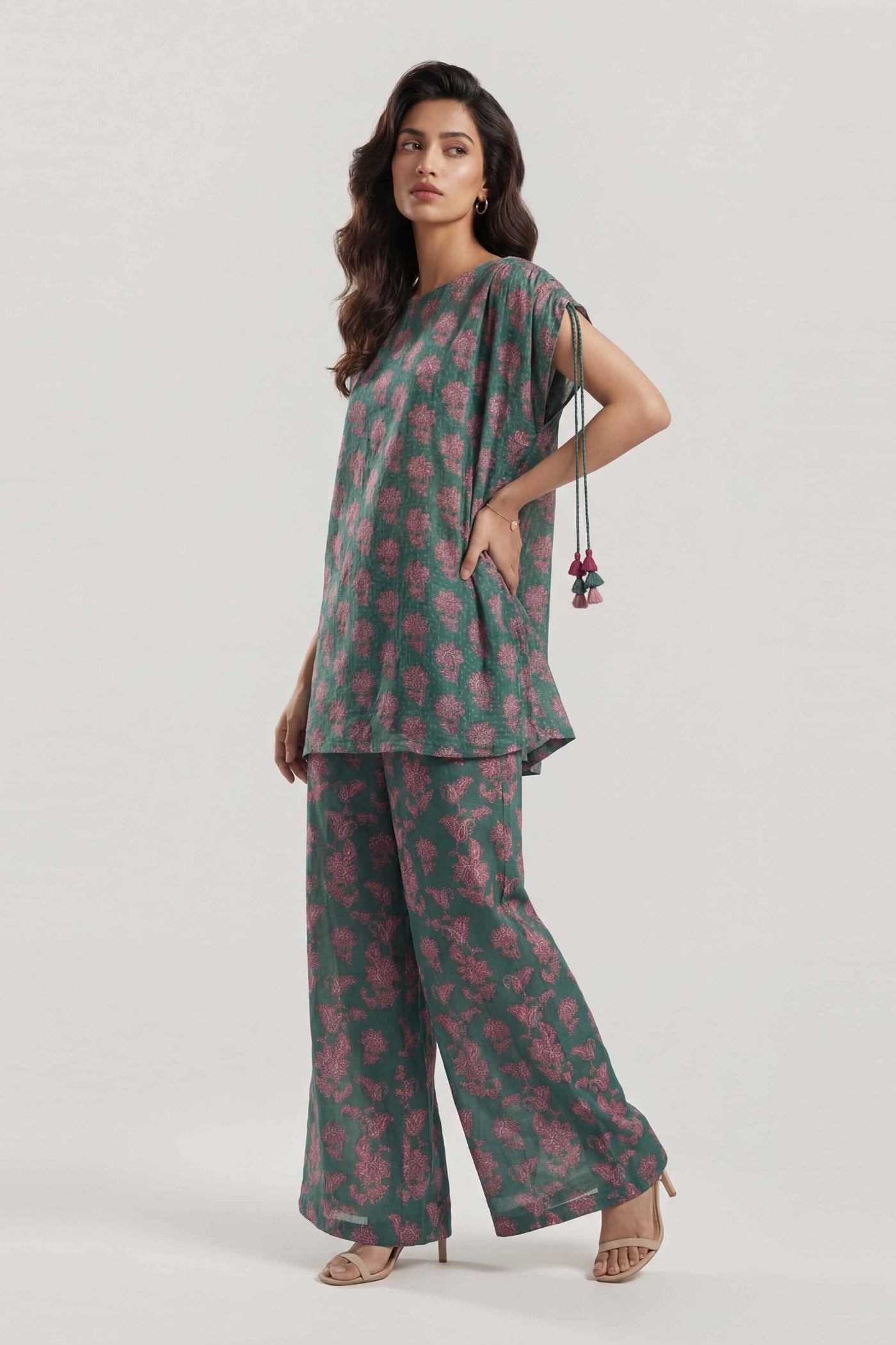 3 Piece Embroidered Dobby Suit