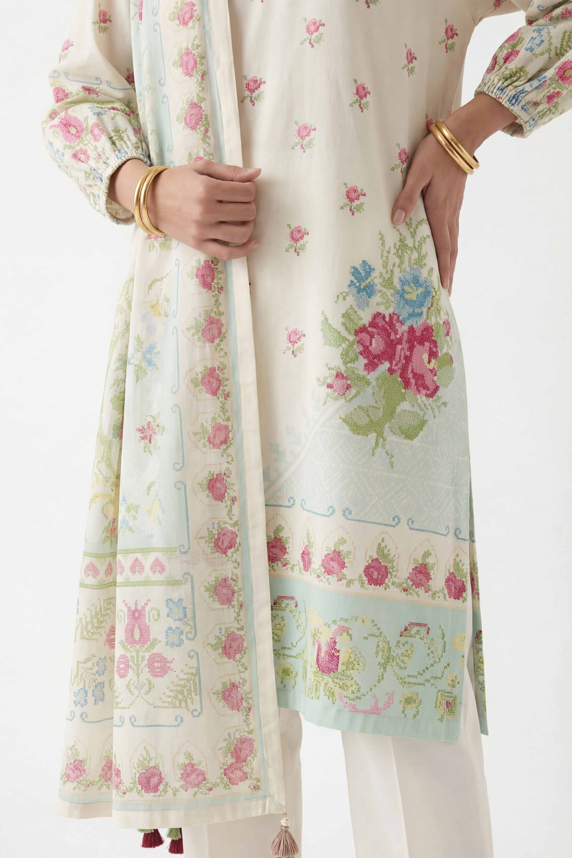 3 Piece - Digital Printed Suit - 42601467
