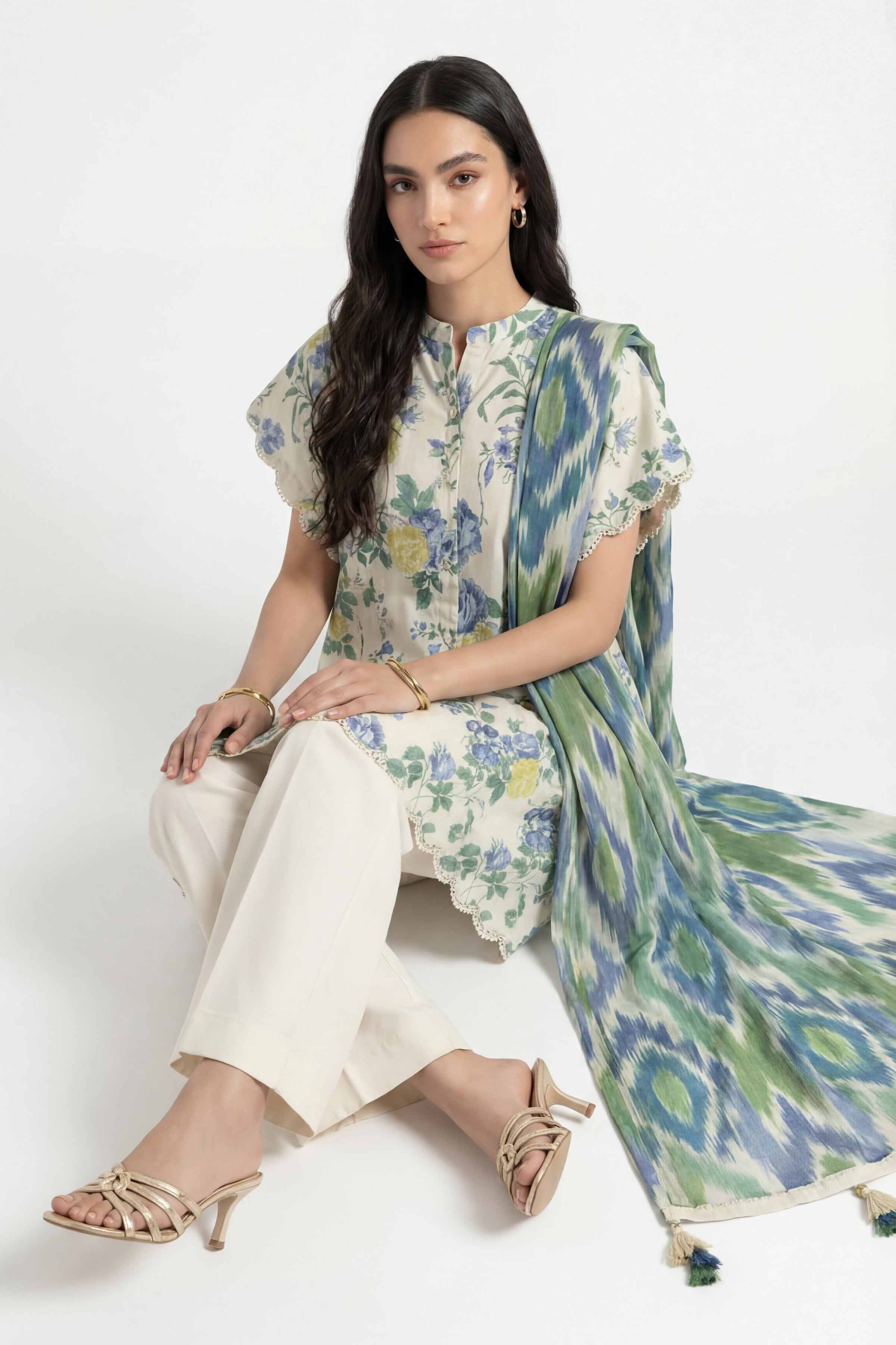 3 Piece - Digital Printed Suit - 42601478