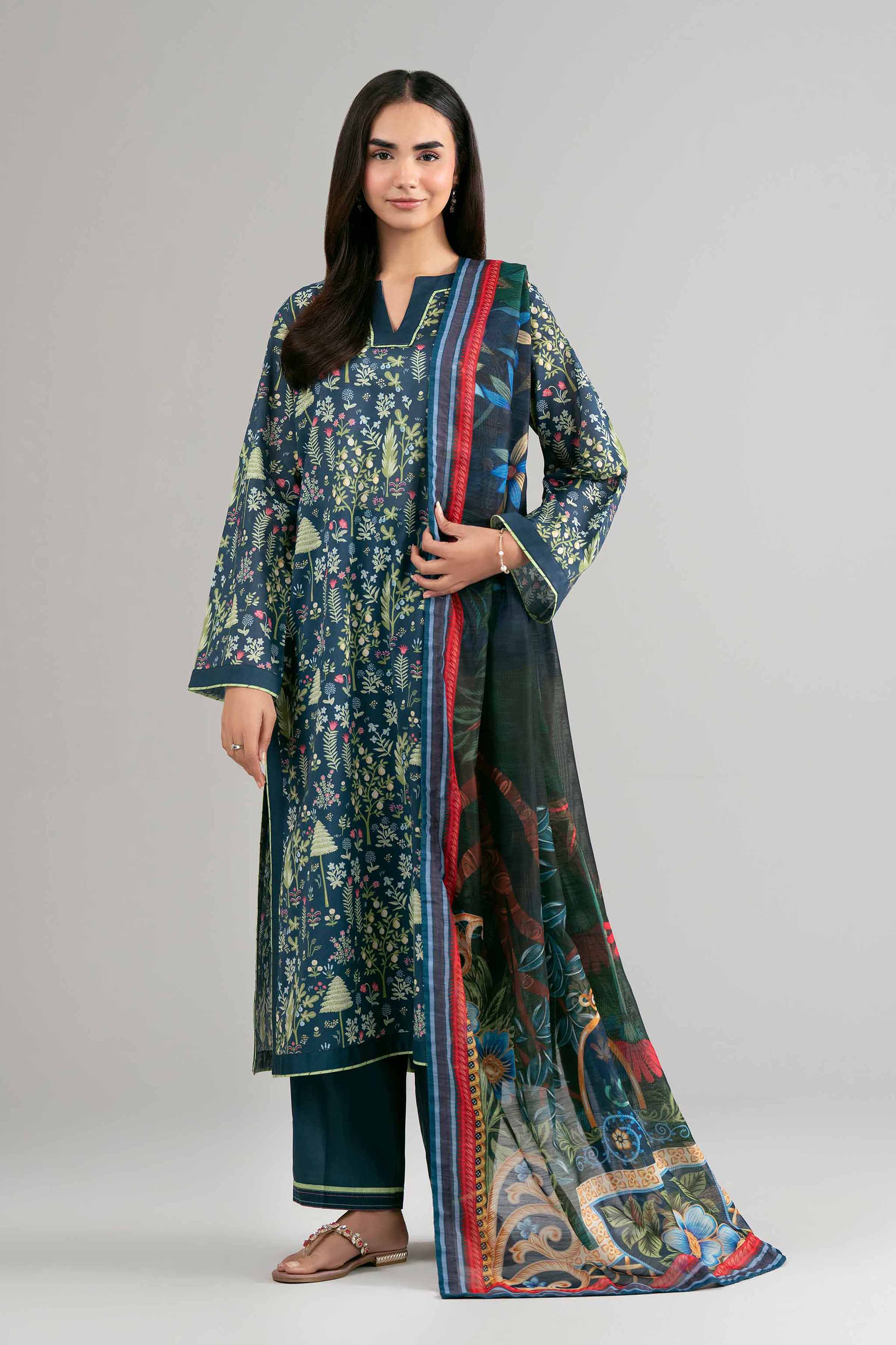 3 Piece - Digital Printed Suit - 42601495