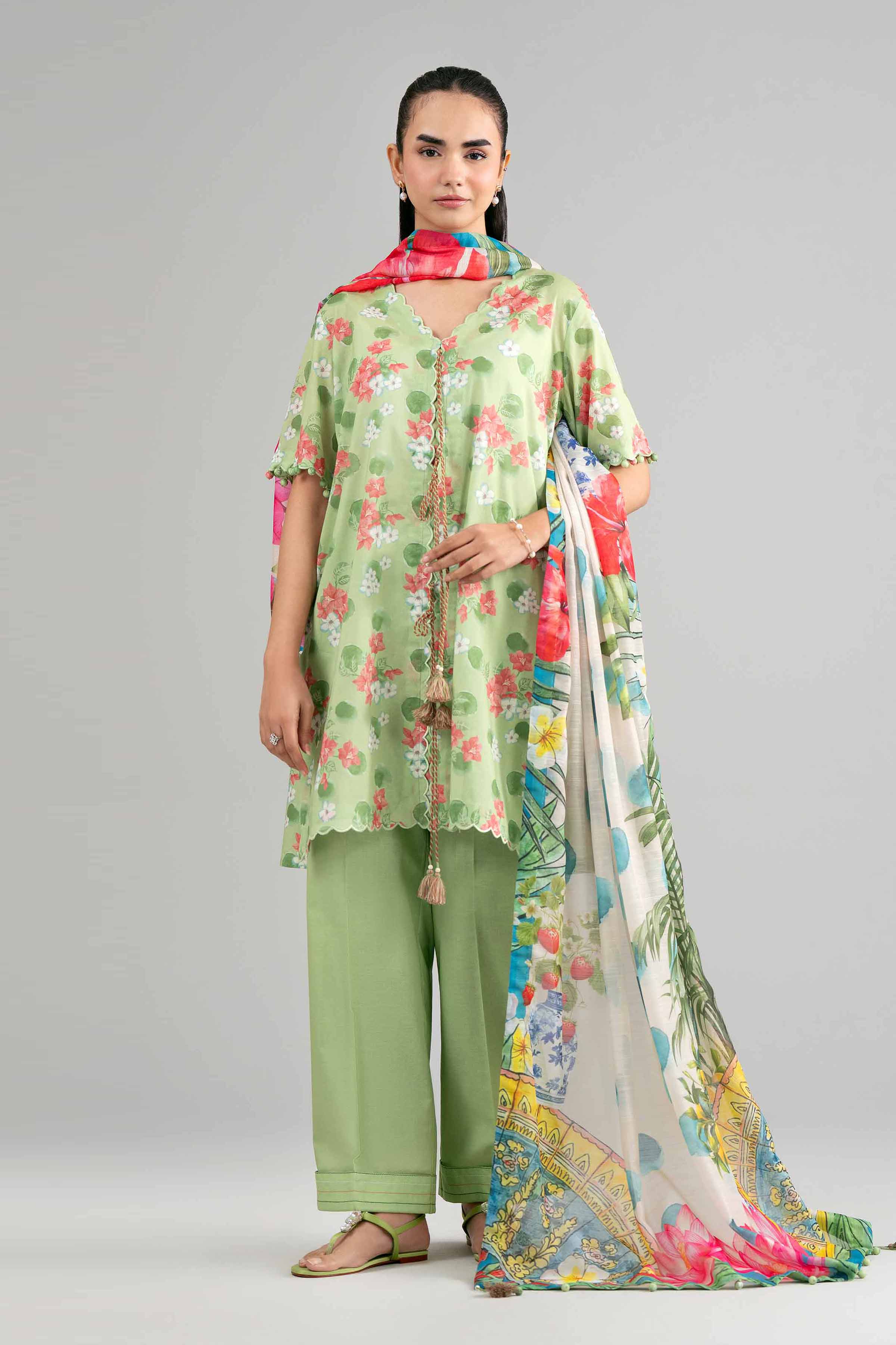 3 Piece - Digital Printed Suit - 42601497