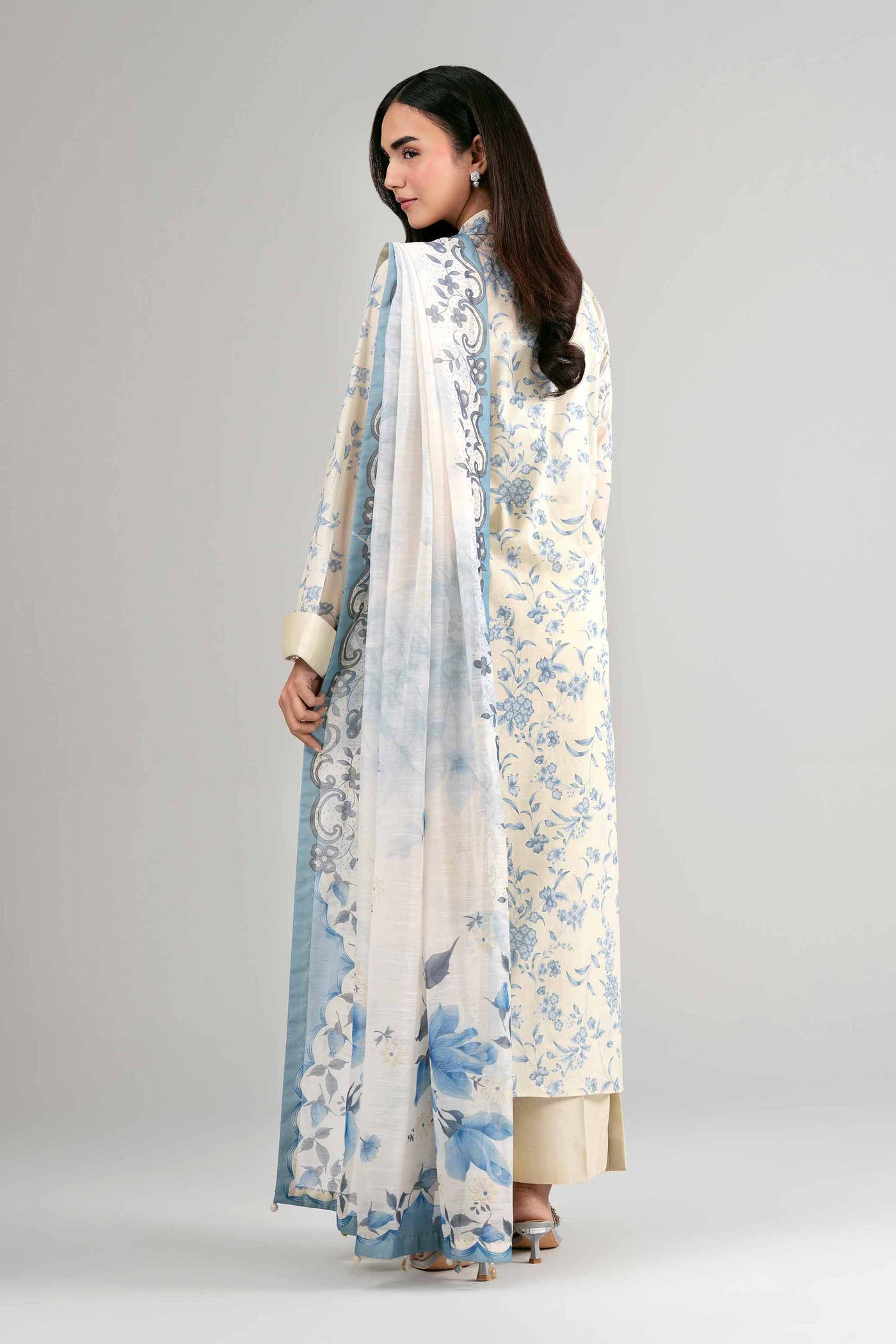 Embroidered Chiffon Fabric (3Pcs)