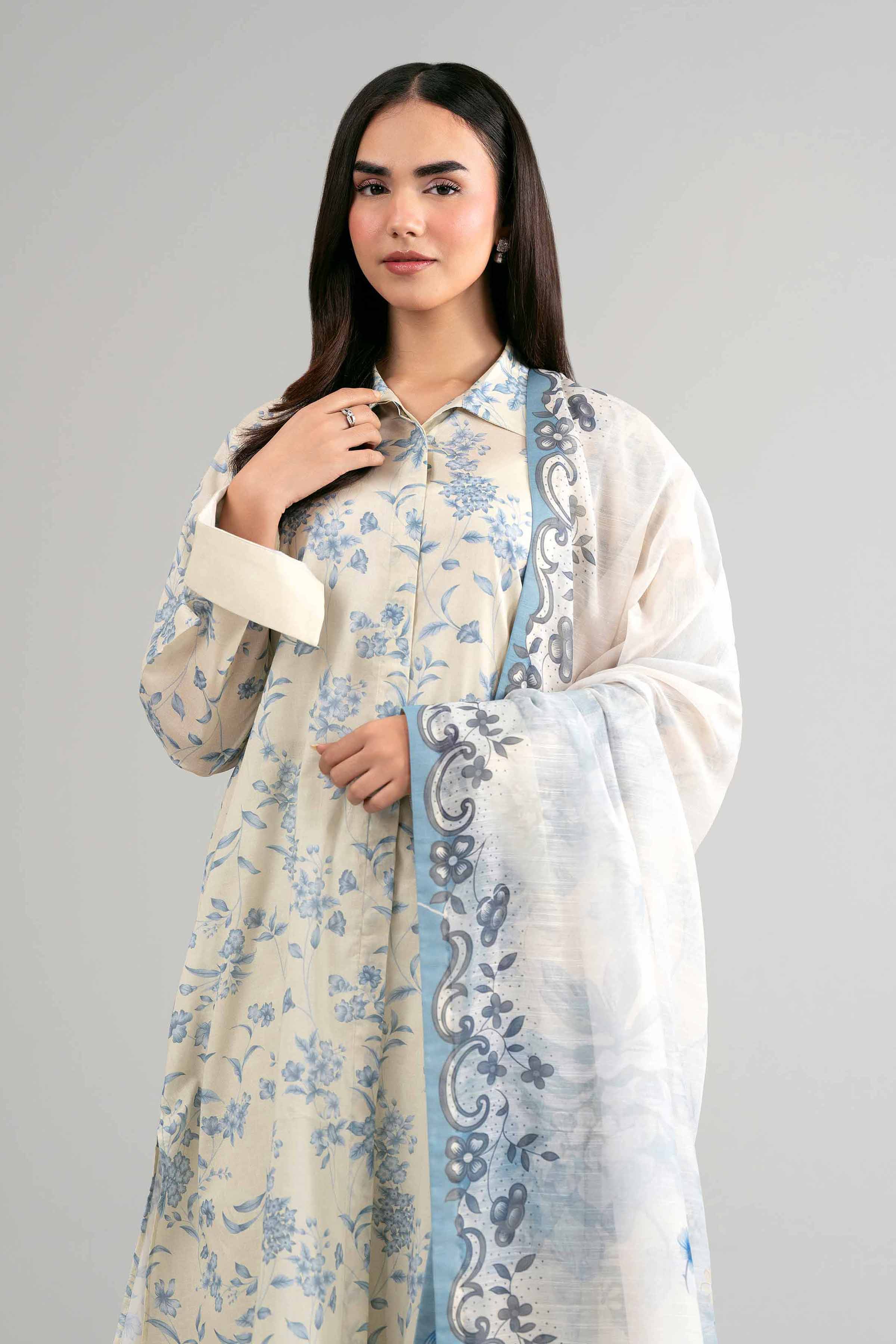 Embroidered Chiffon Fabric (3Pcs)