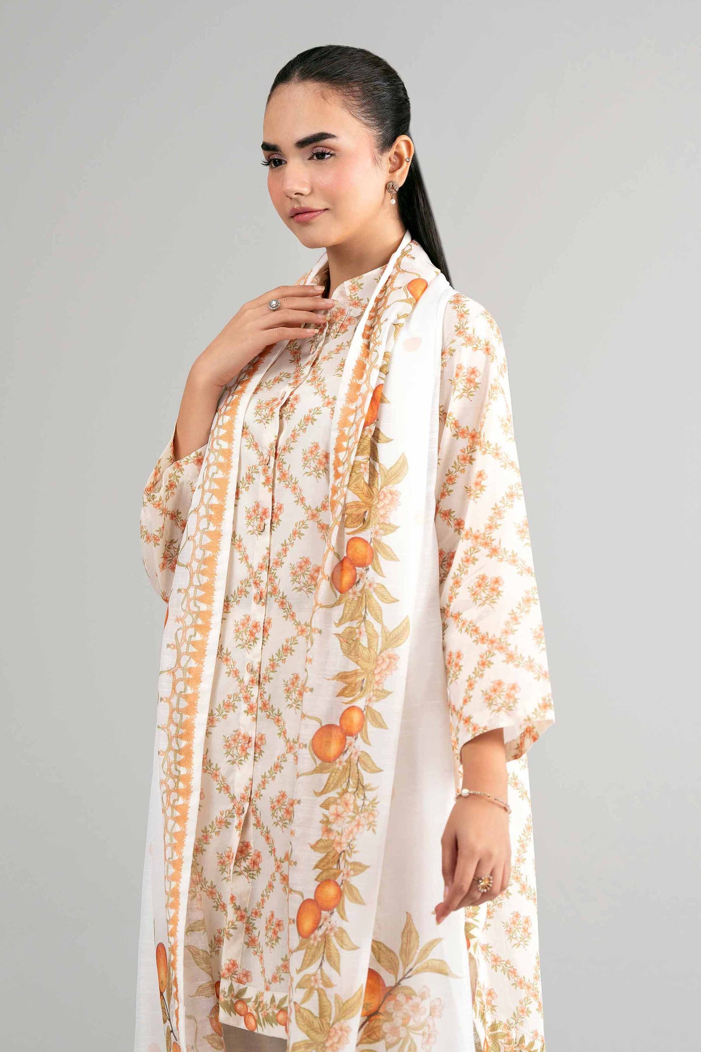 3 Piece Unstitched Embroidered Lawn Suit
