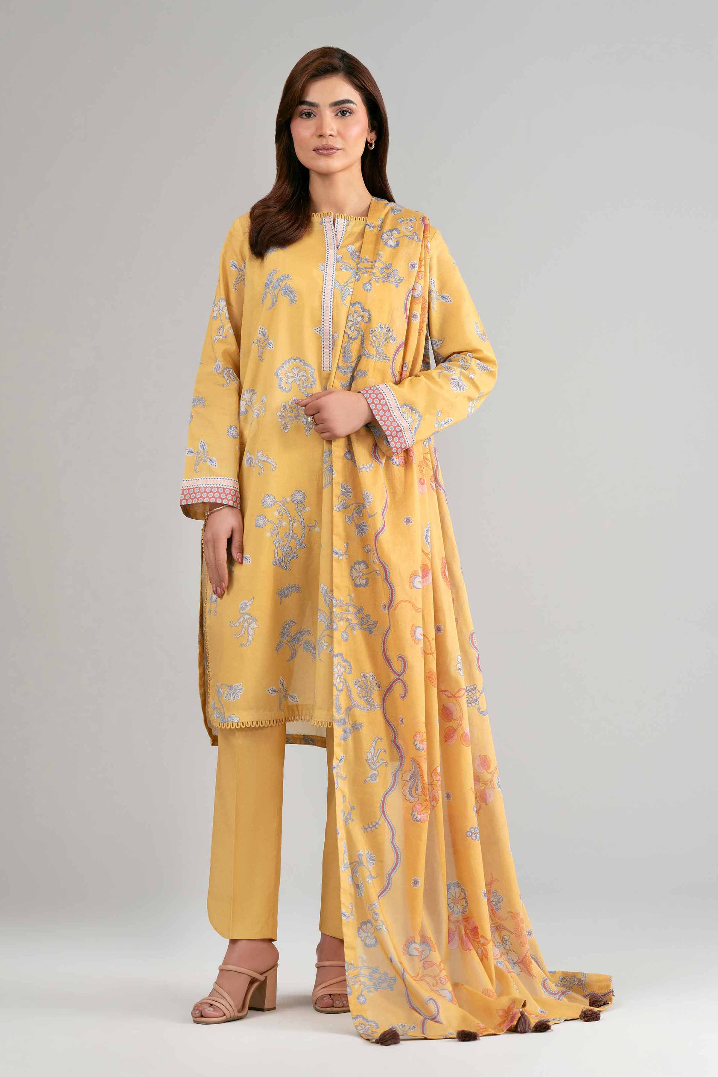 Embroidered Chiffon Fabric (3Pcs)