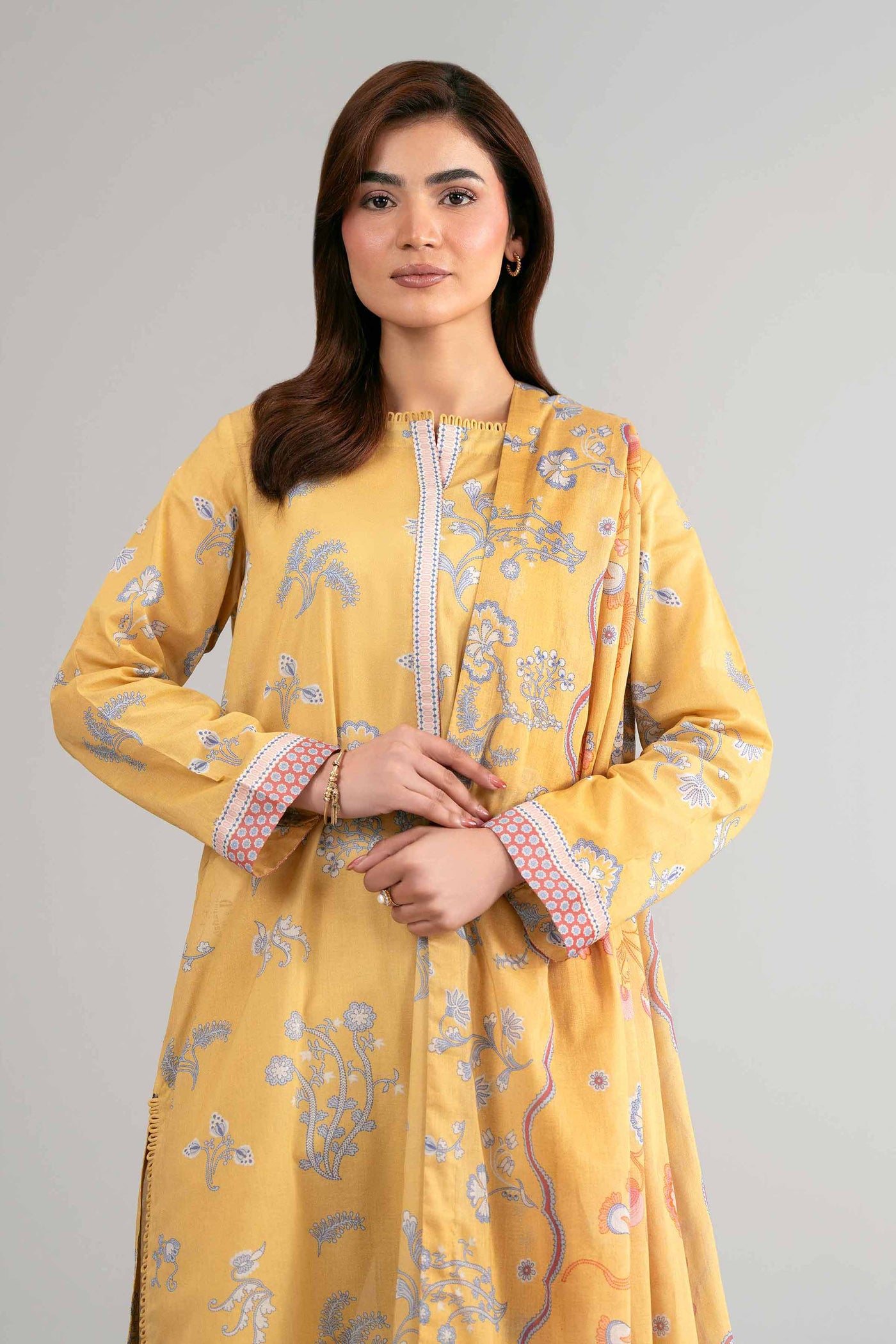 Embroidered Chiffon Fabric (3Pcs)