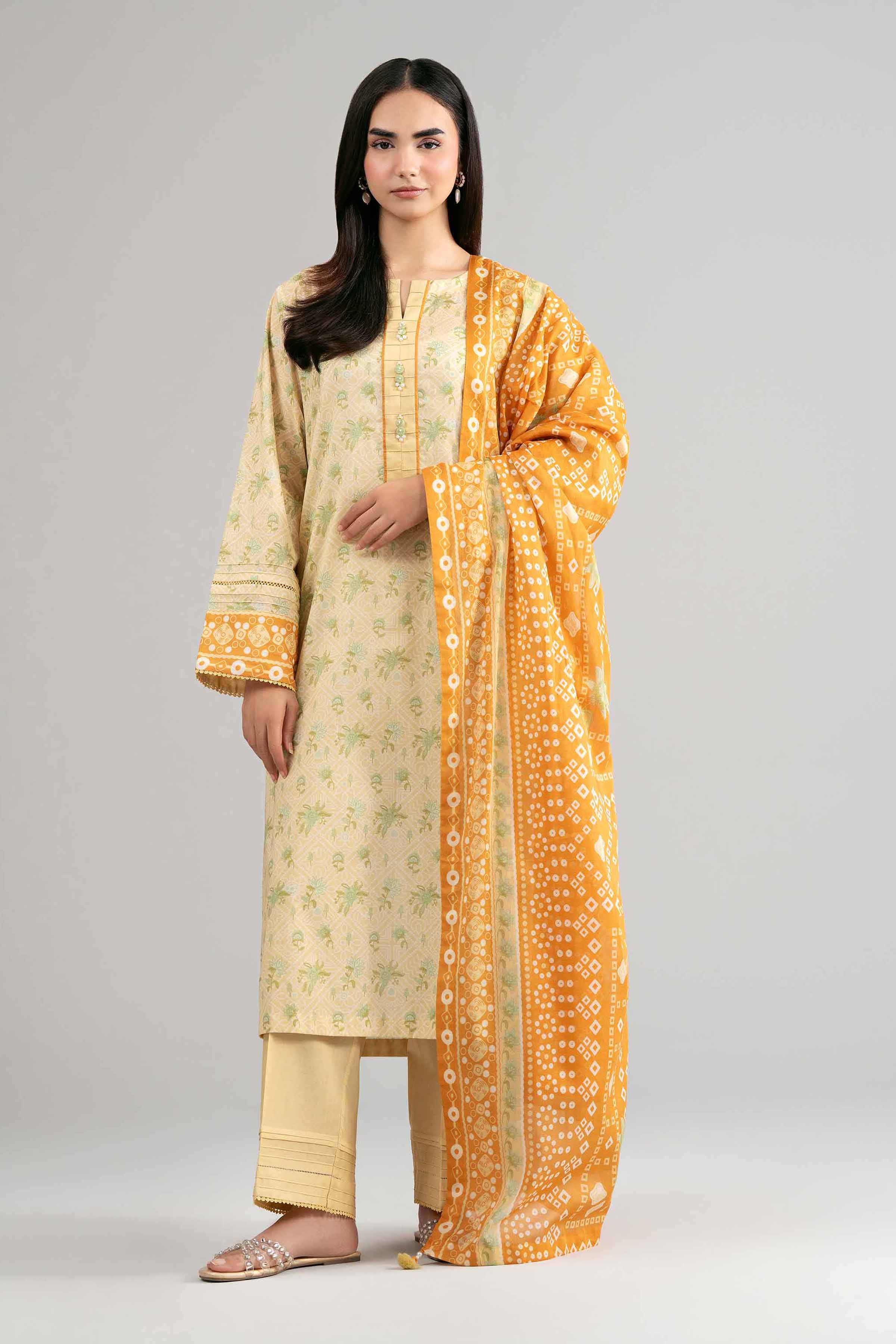 Embroidered Net Fabric (2Pcs)