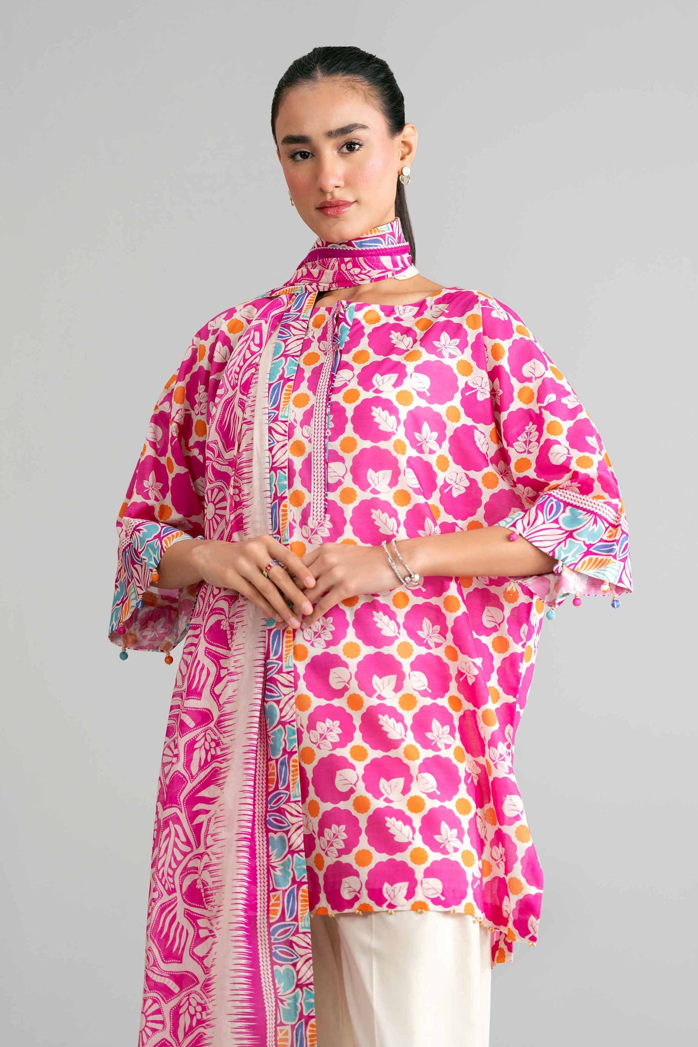 Embroidered Chiffon Fabric (2Pcs)