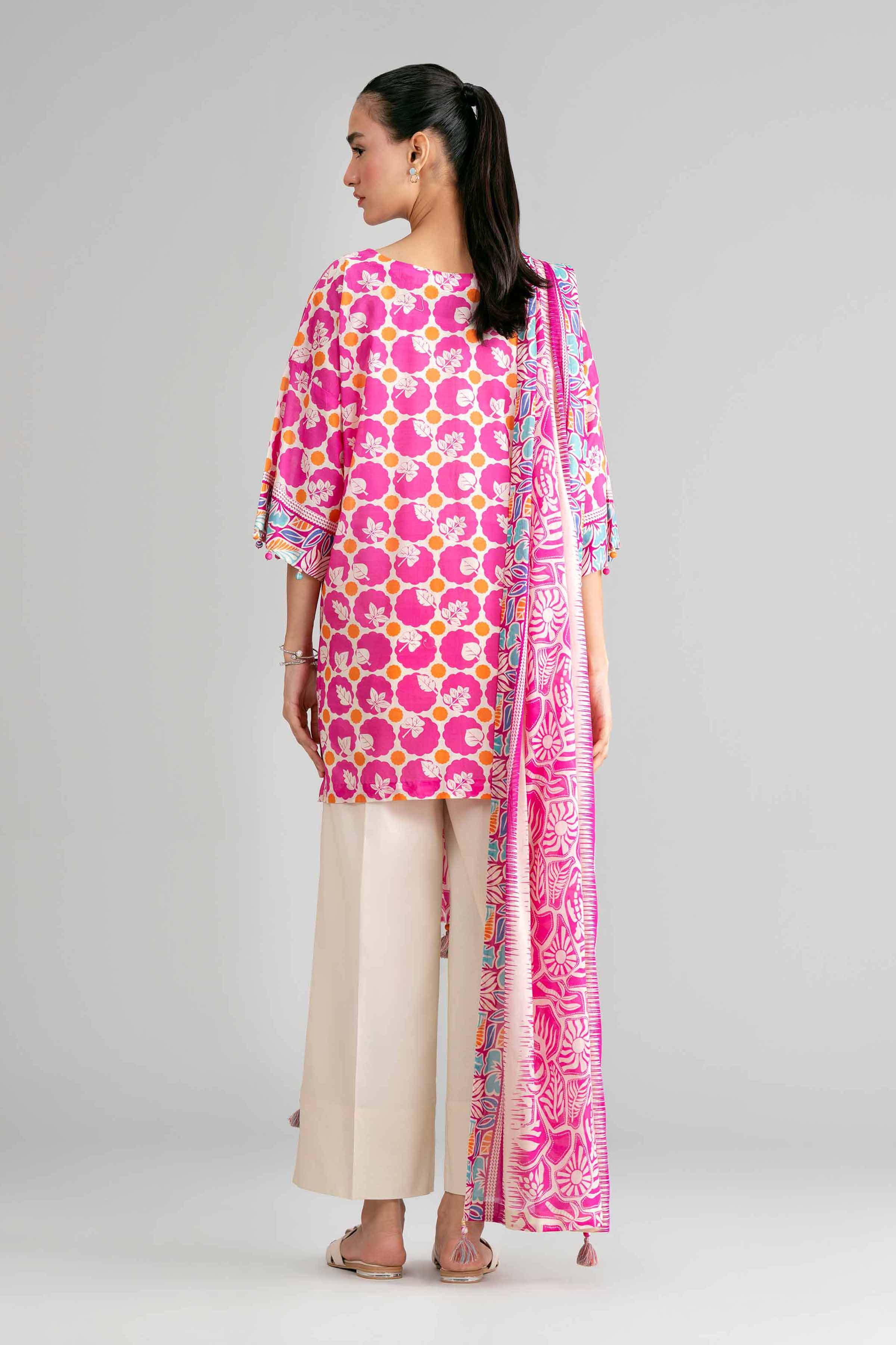 Embroidered Chiffon Fabric (2Pcs)
