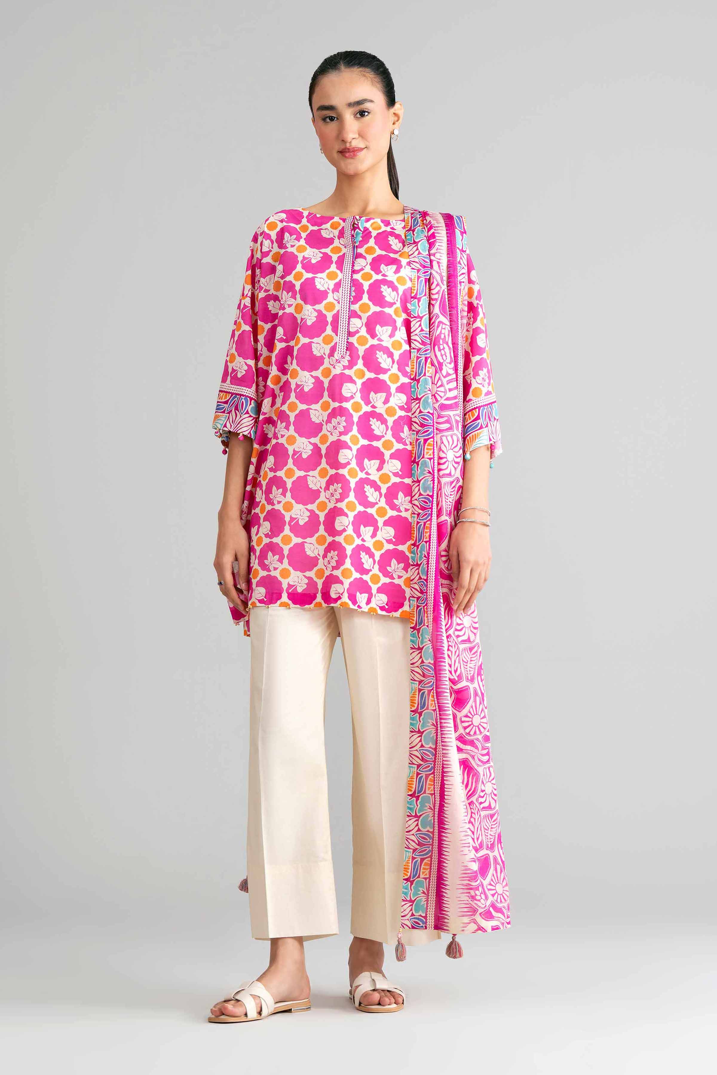 Embroidered Chiffon Fabric (2Pcs)