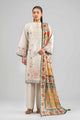 3 Piece Embroidered Satin Silk Suit