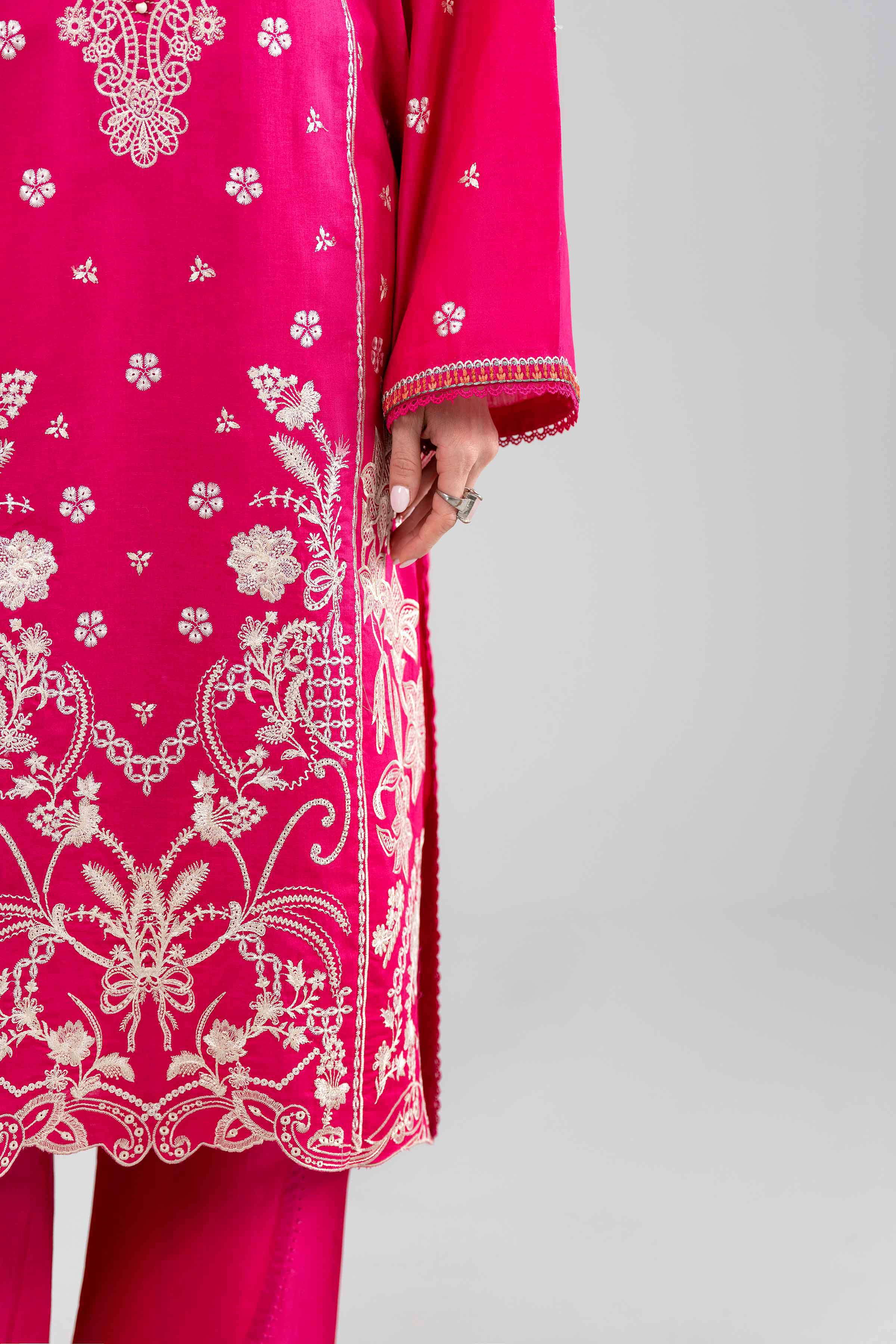 3 Piece Embroidered Silk Suit