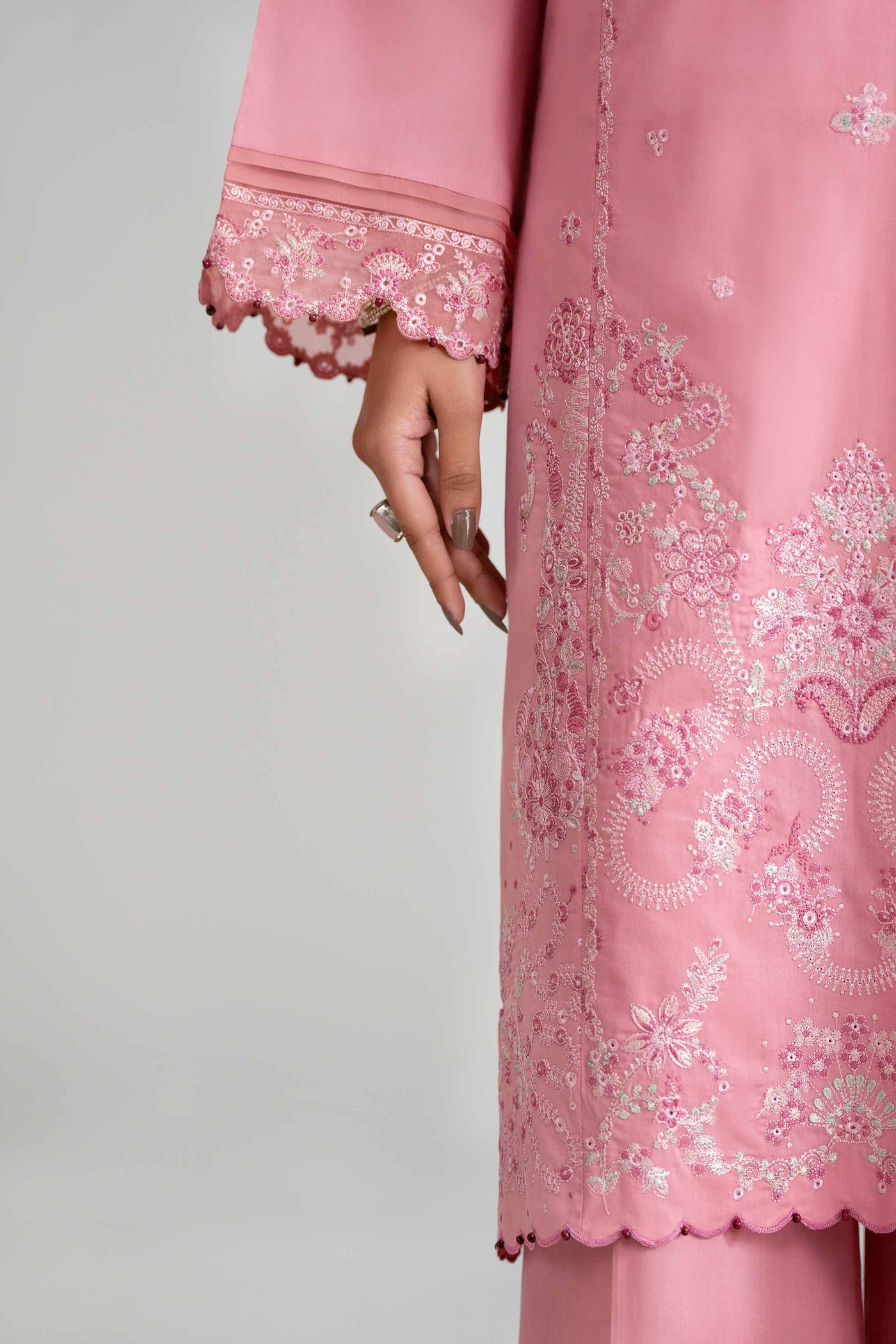 3 Piece Embroidered Chiffon Suit