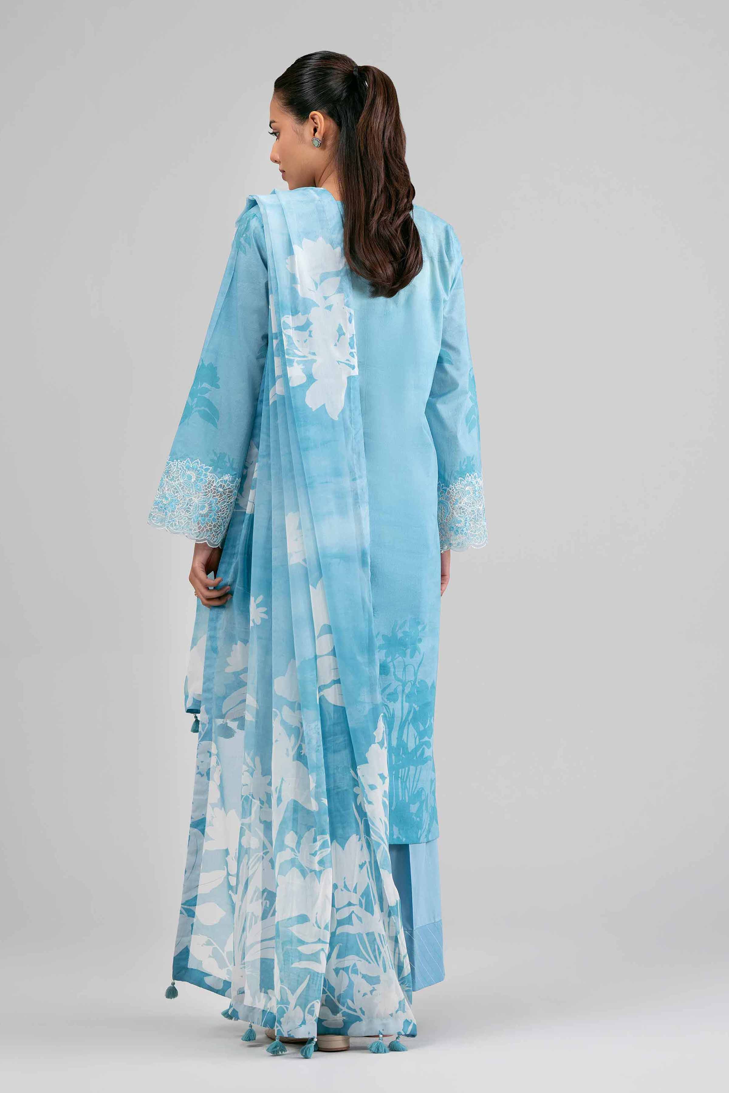 3 Piece - Digital Printed Embroidered Suit - 42601559