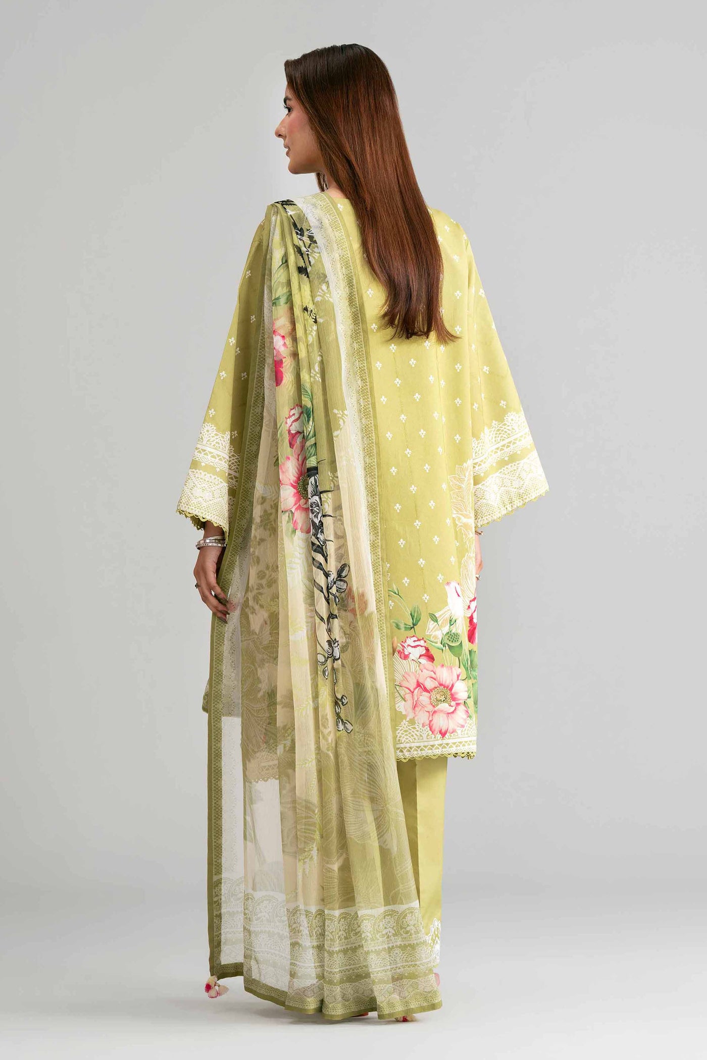 Embroidered Lawn Fabric (2Pcs)