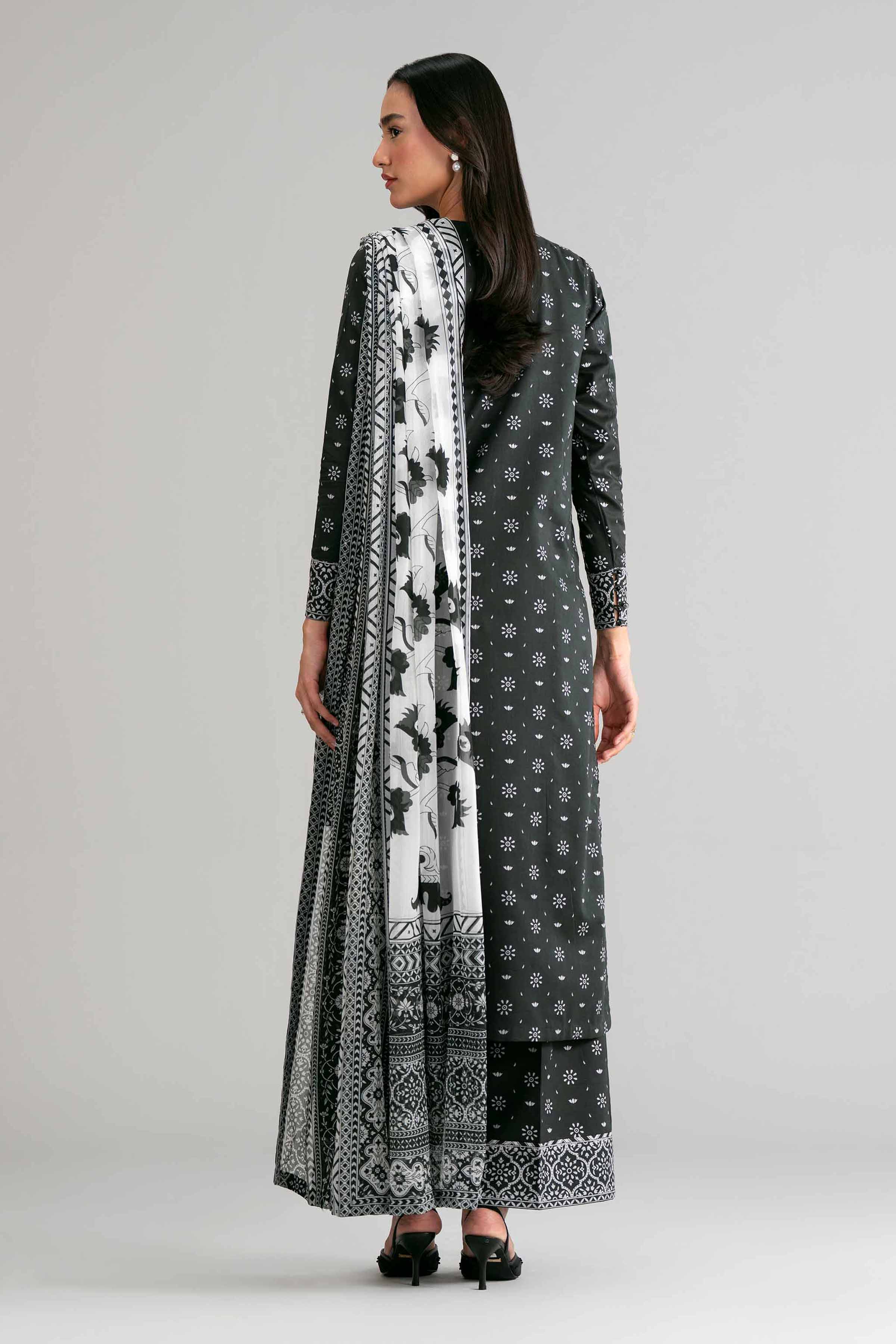 3 Piece - Digital Printed Embroidered Suit - 42601568