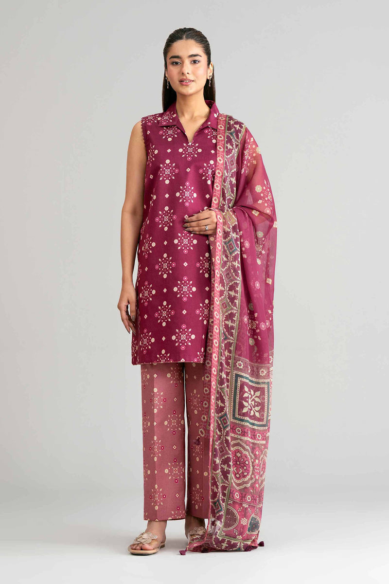 3 Piece - Digital Printed Suit - 42601575