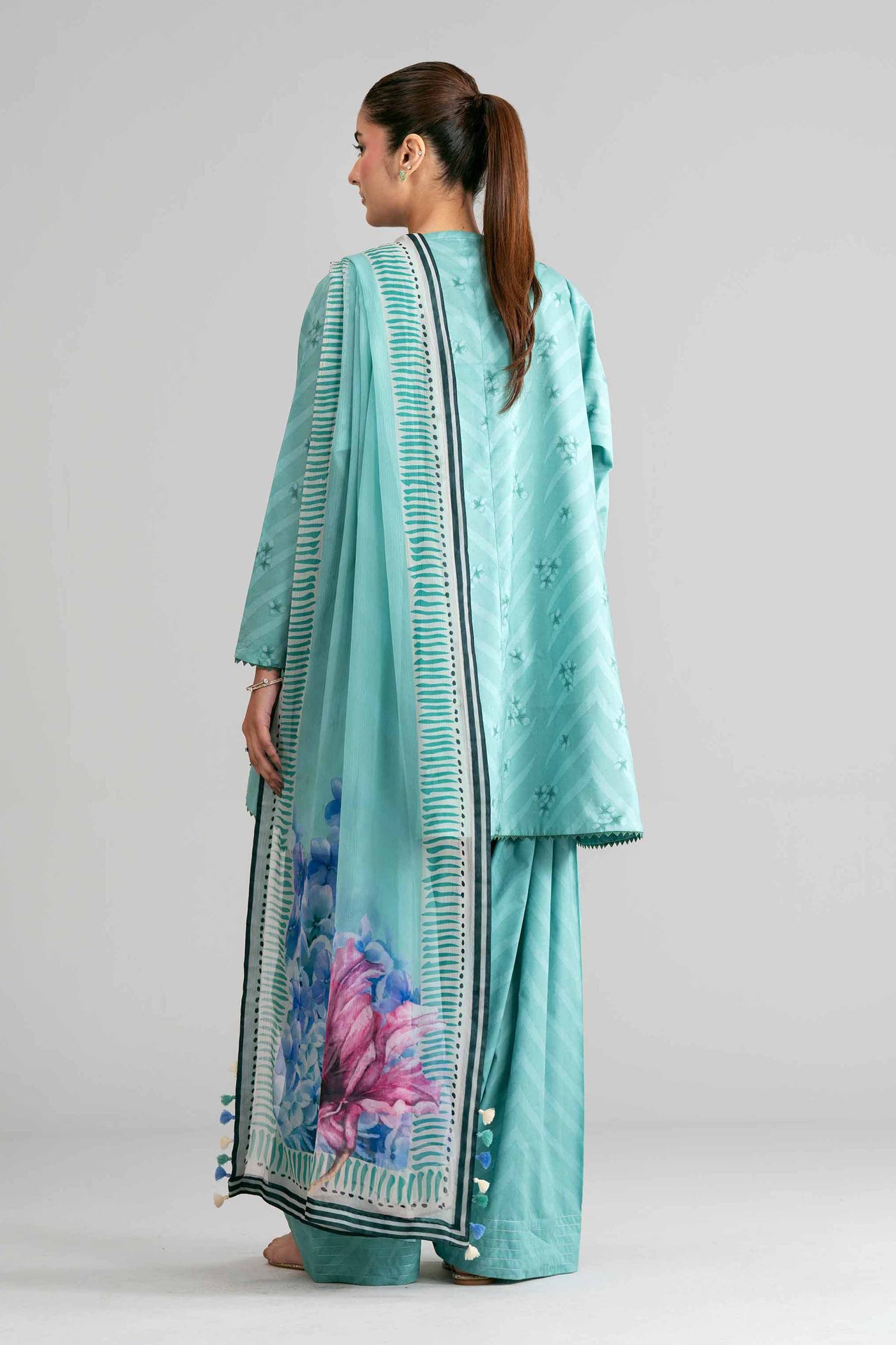 3 Piece Unstitched Embroidered Lawn Suit