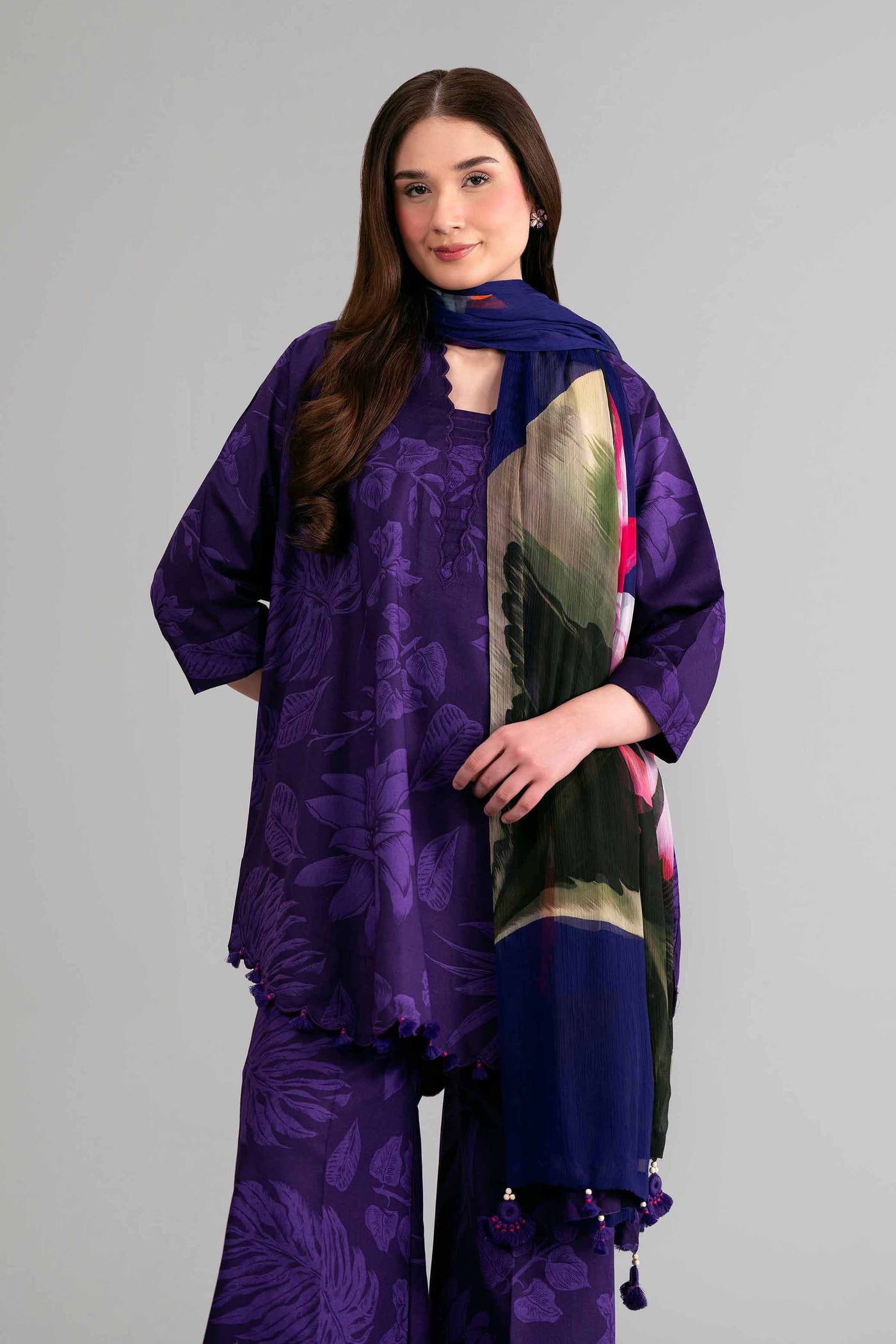 3 Piece Embroidered Velvet Suit