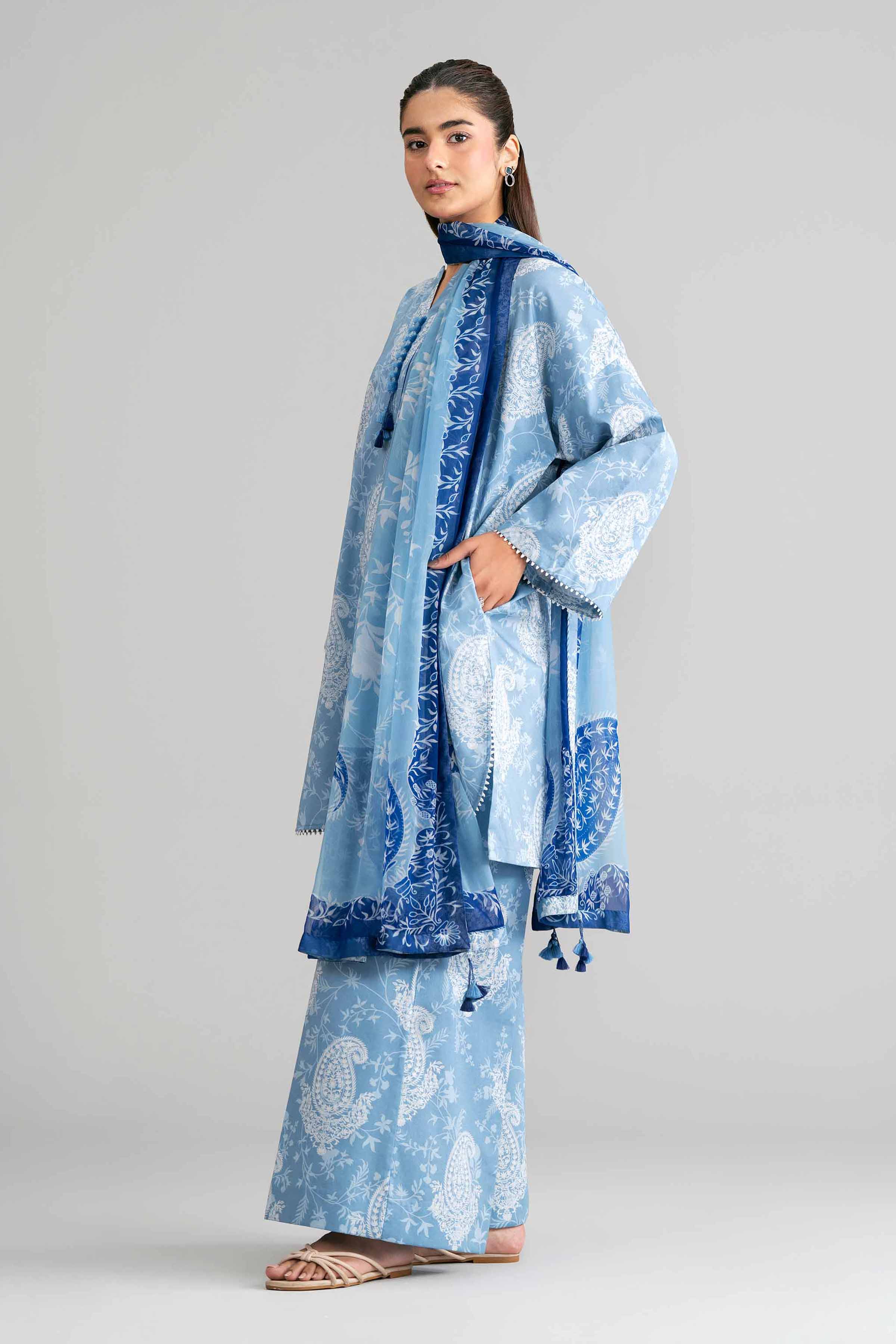 3 Piece - Digital Printed Suit - 42601581