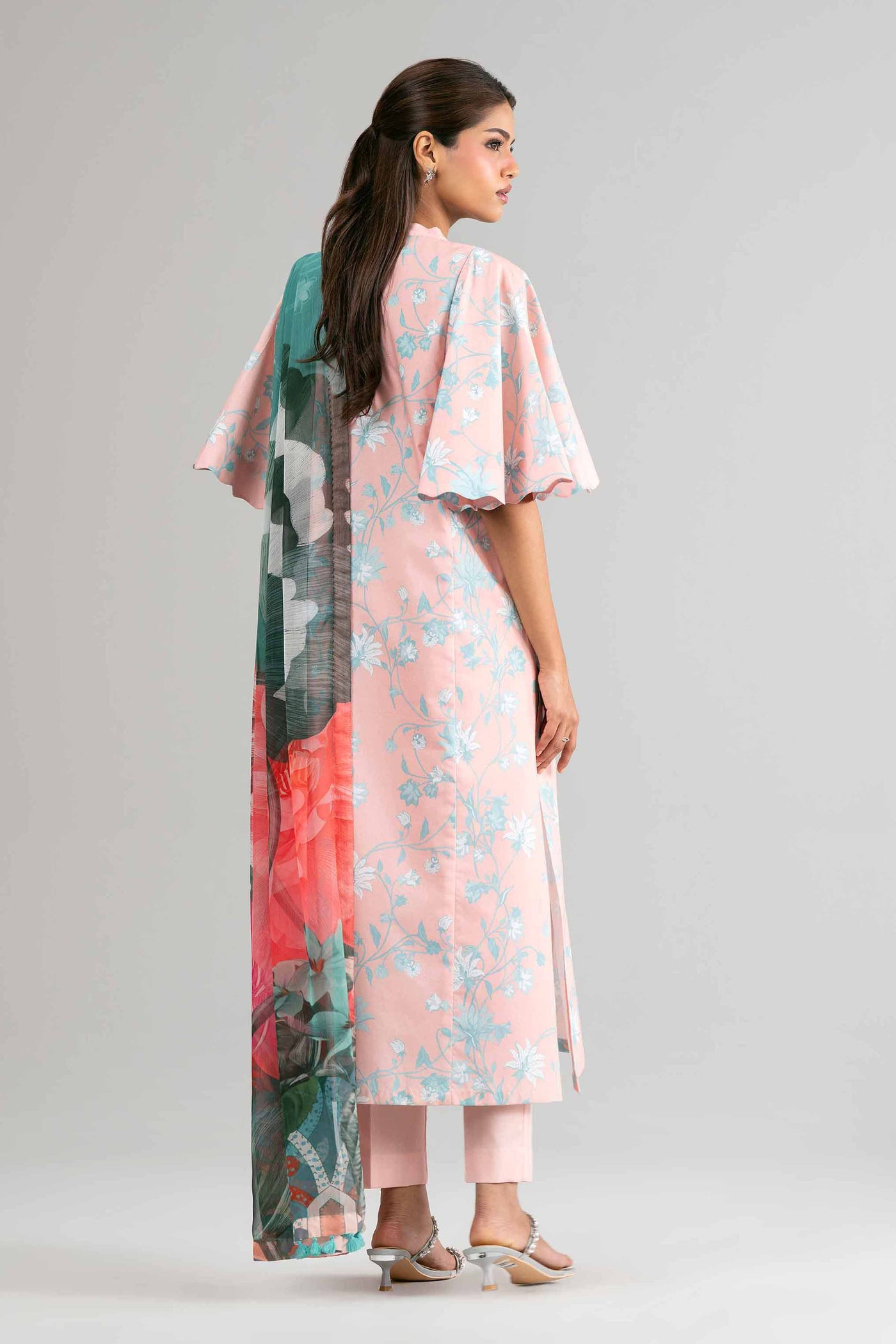 4 Piece Embroidered Organza Suit