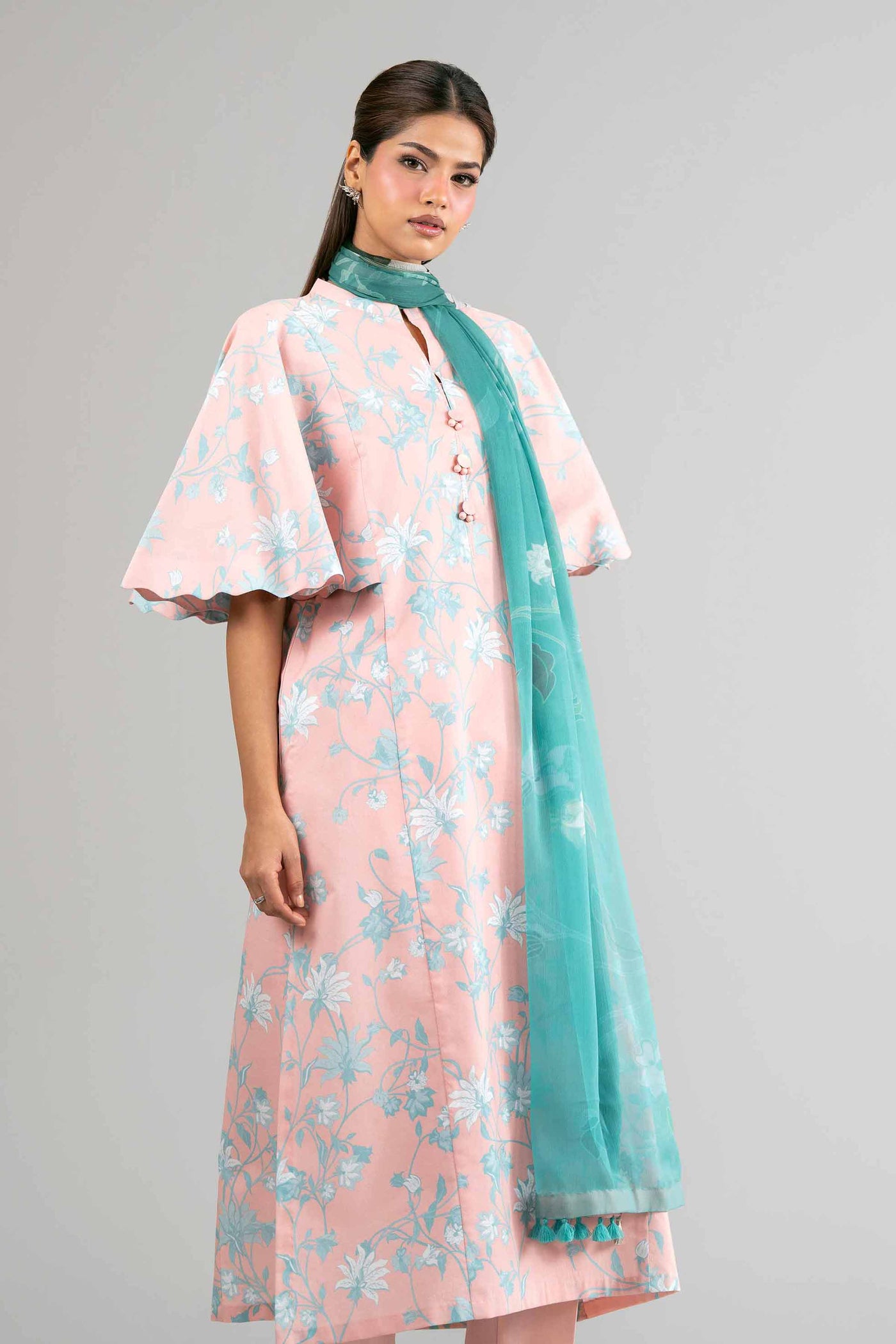 4 Piece Embroidered Organza Suit
