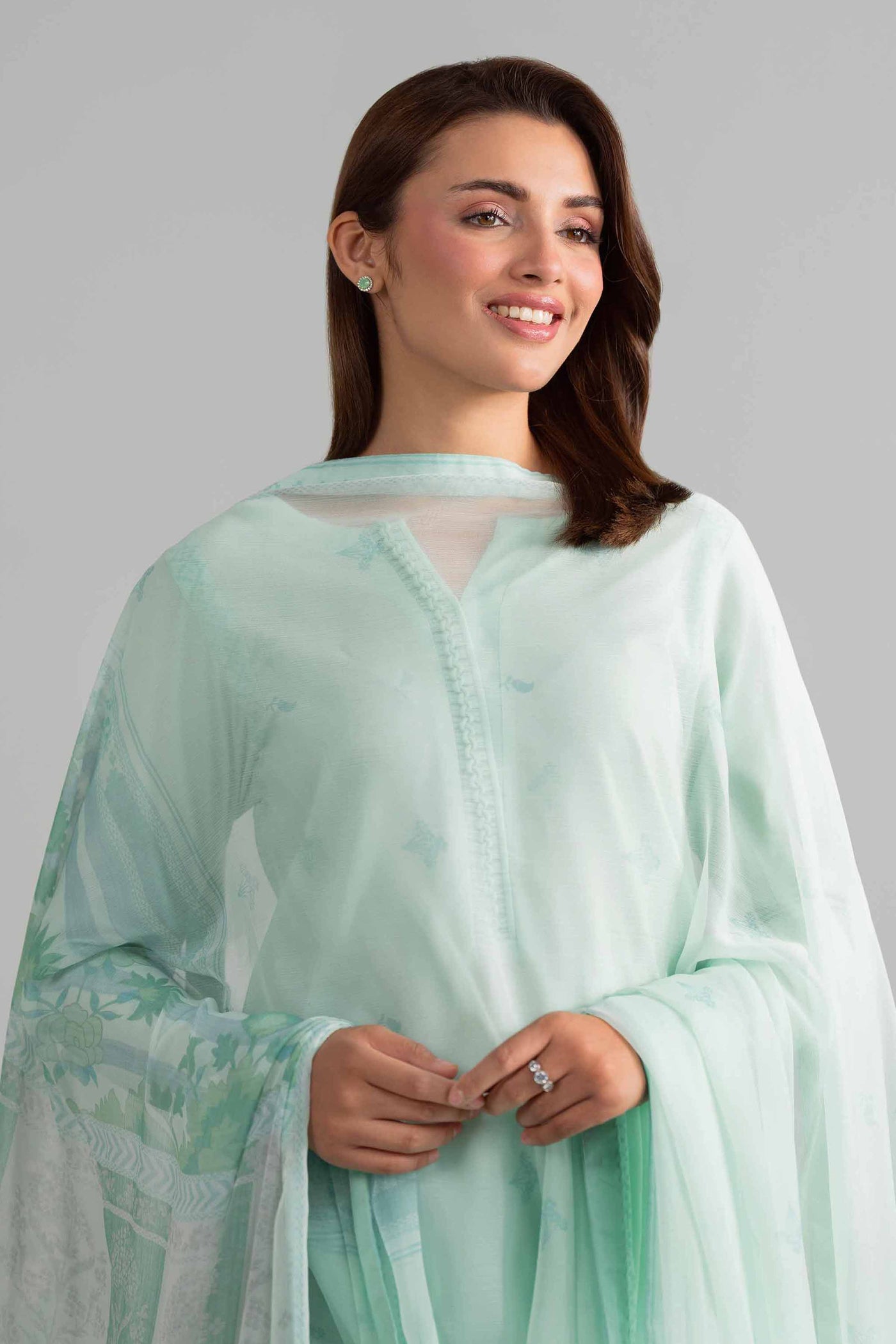 Embroidered Net Saree