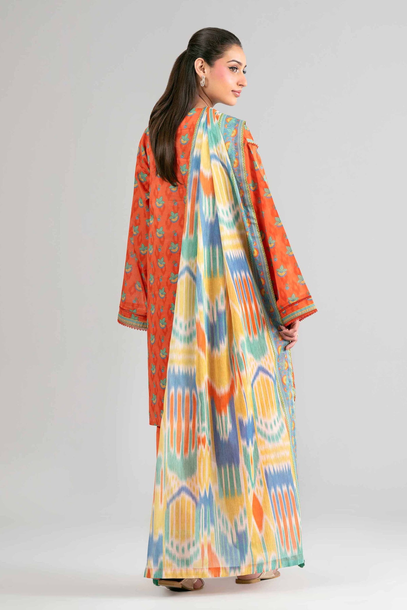 Embroidered Chiffon Saree