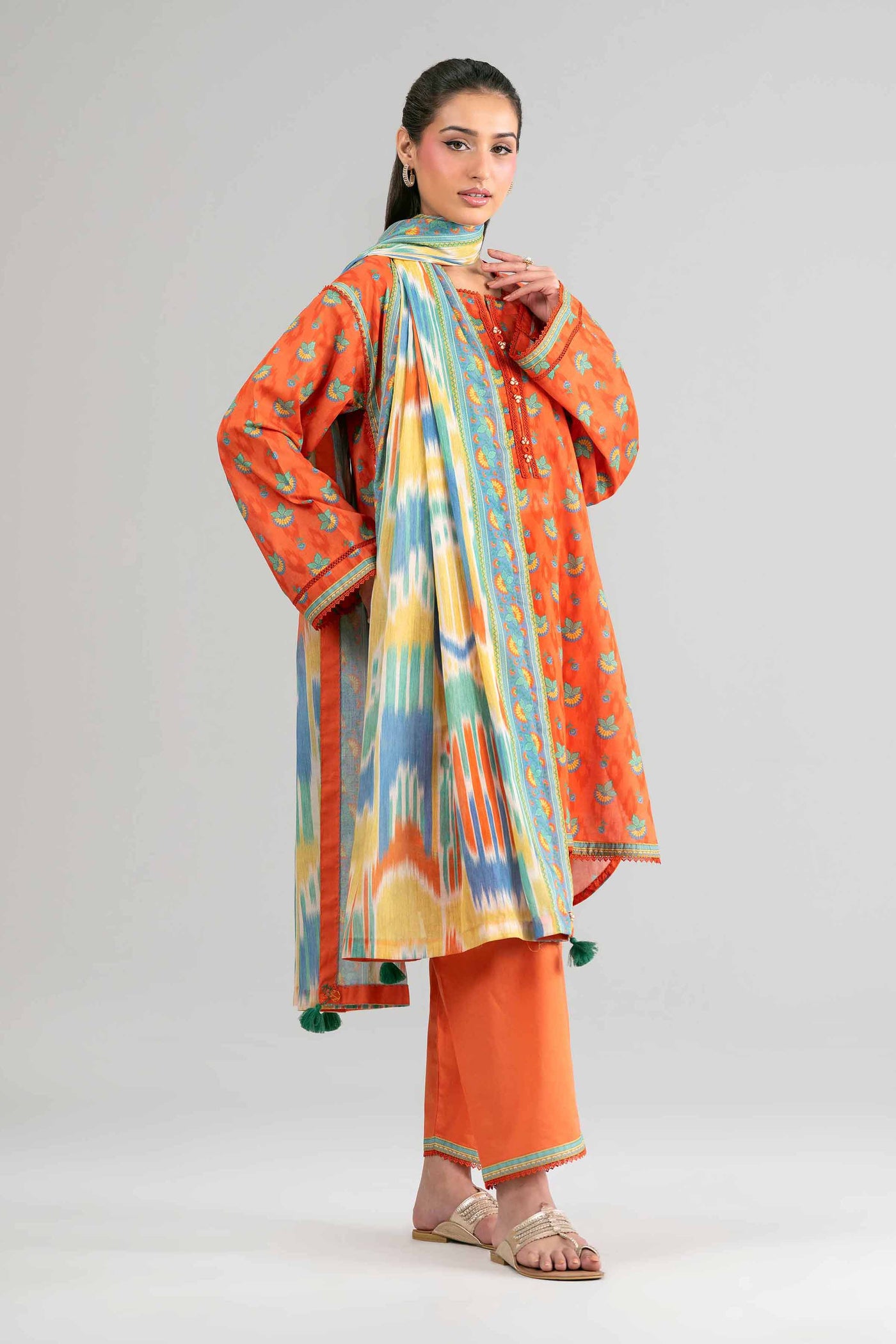 Embroidered Chiffon Saree