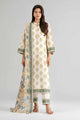 3 Piece Embroidered Raw Silk Suit
