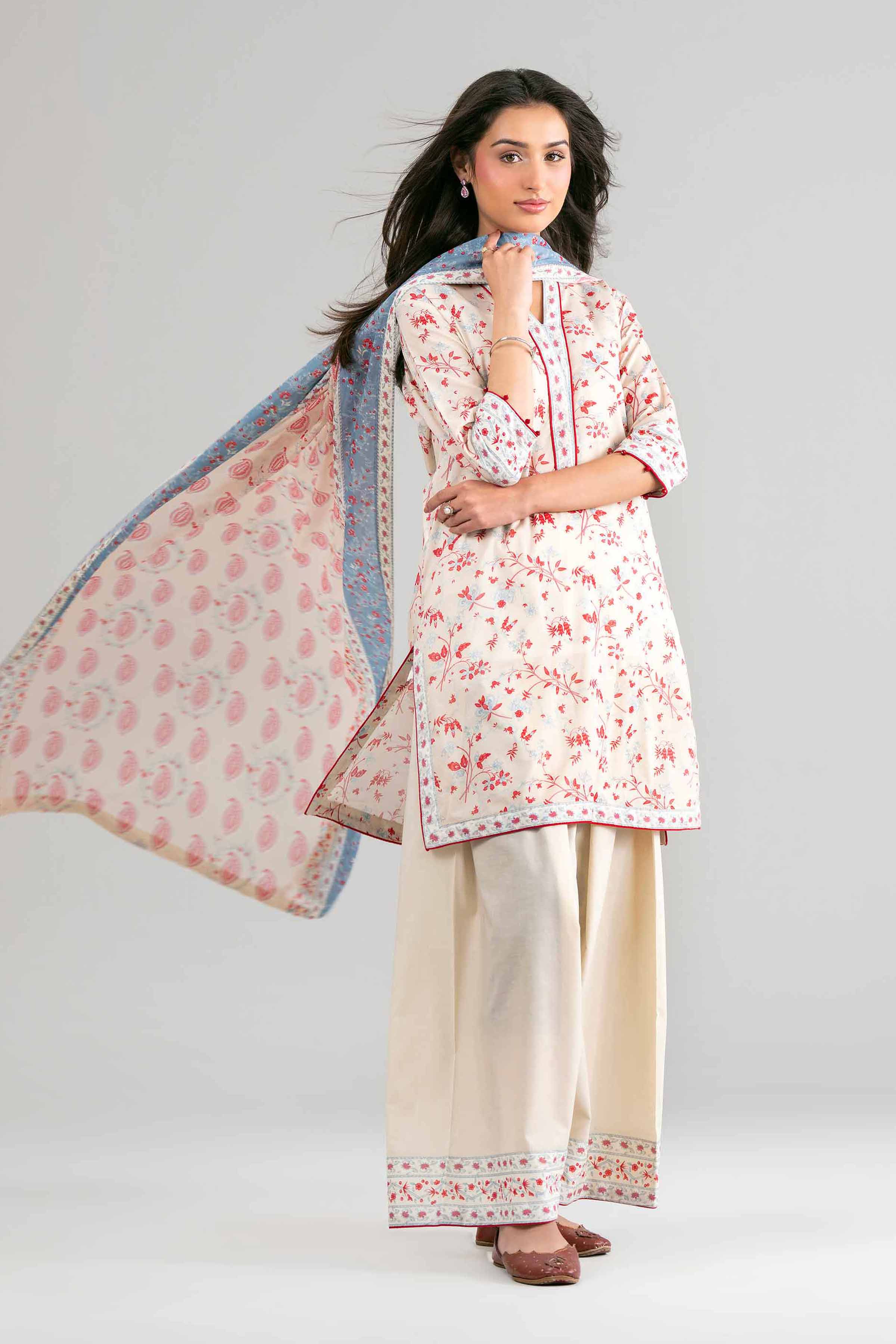 Embroidered Organza Fabric (2Pcs) | LF-911